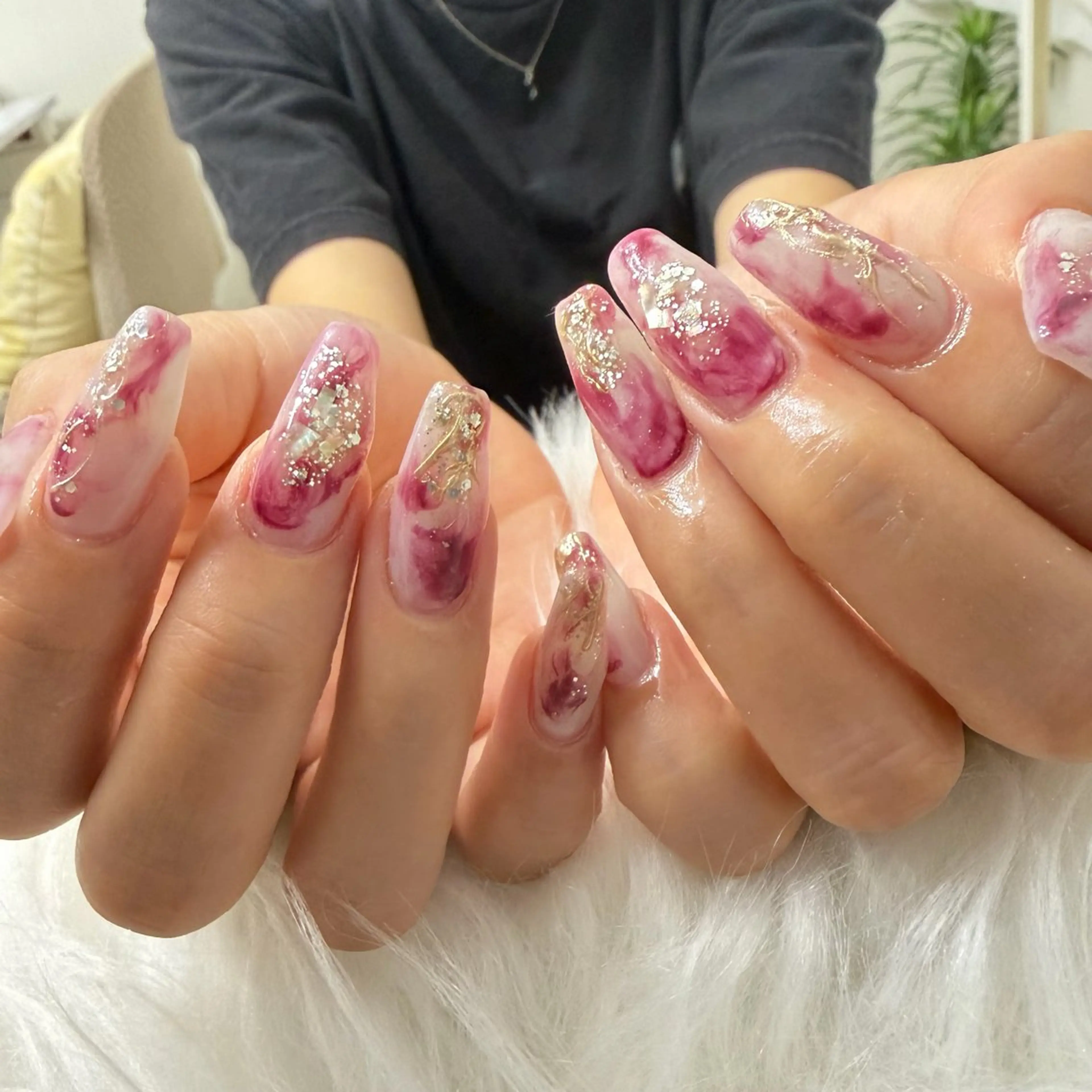 ネイル ハンドネイル 浅草eknail 🖤EMIRIのネイルデザイン