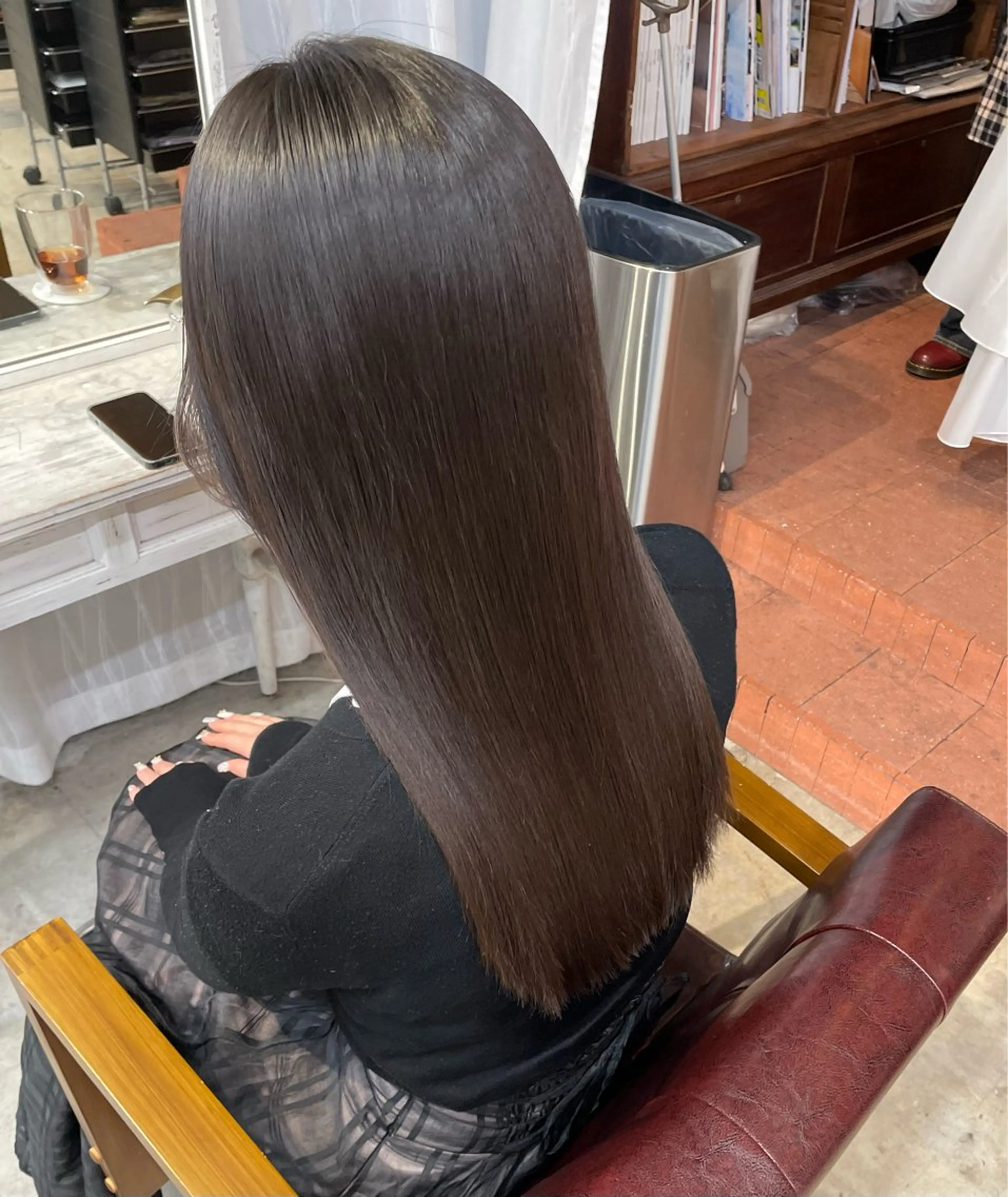 ロング レイヤーカット/ 縮毛矯正/ミサキ💐のヘアスタイル