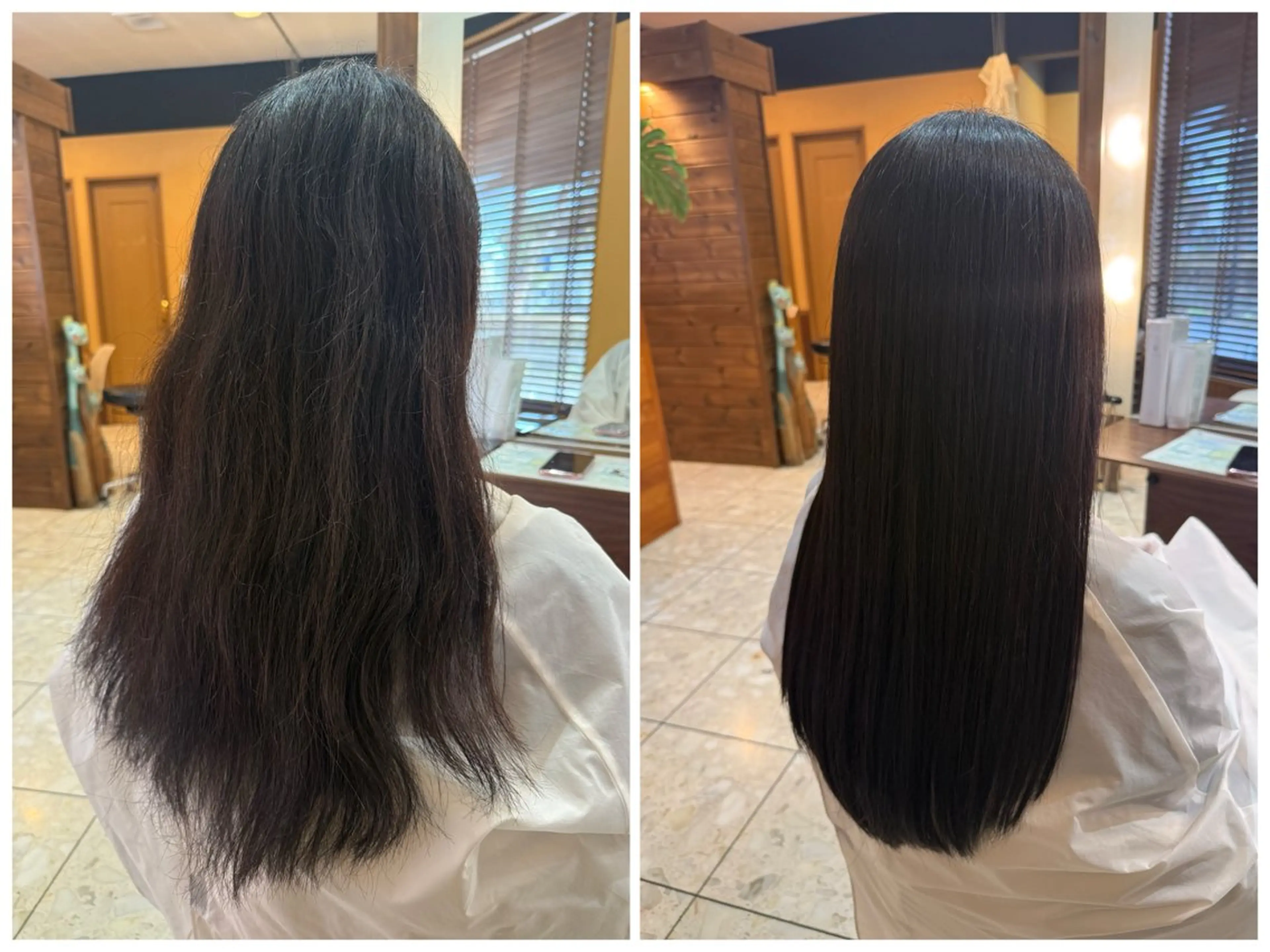 ロング 縮毛矯正 藤井 清香のヘアスタイル