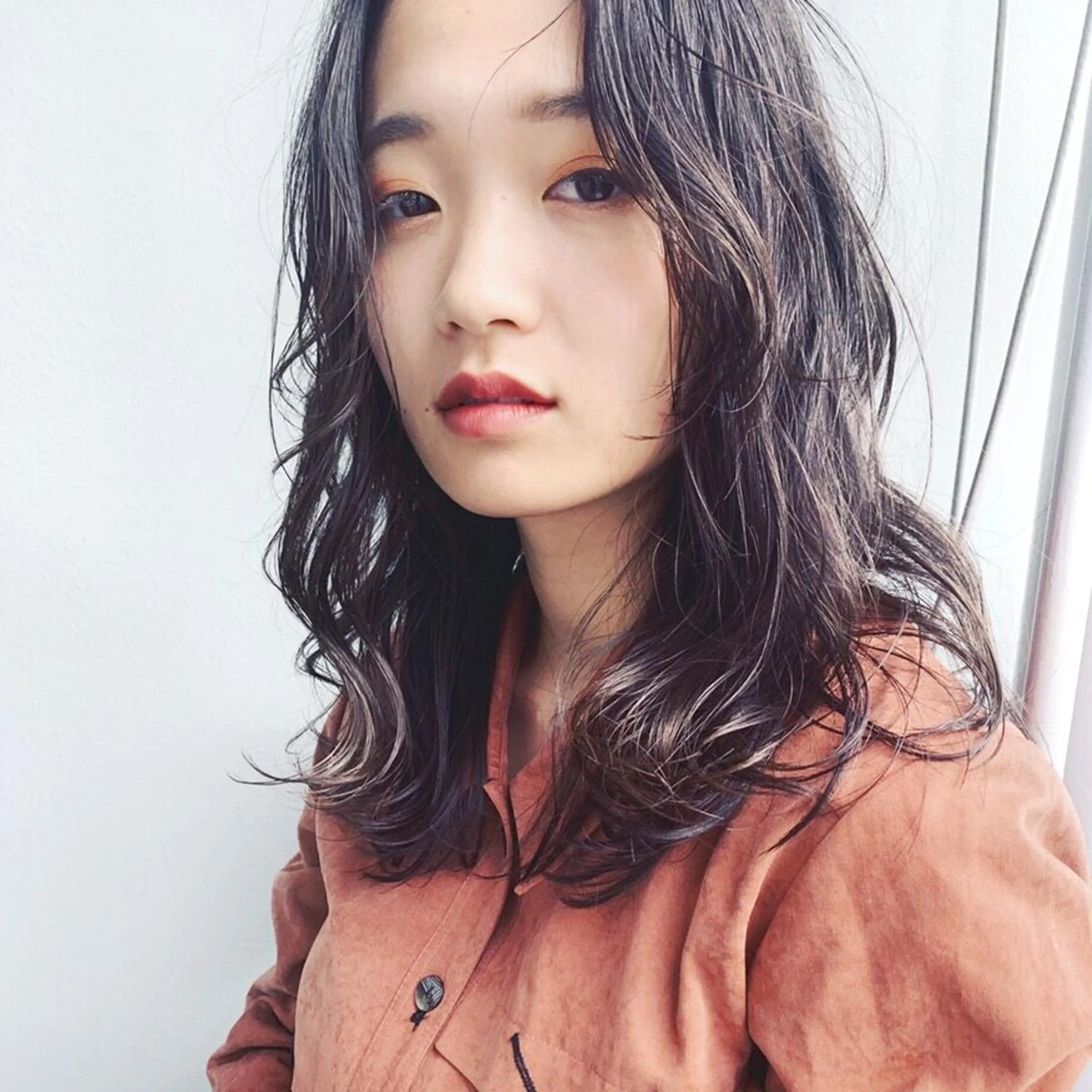 セミロング パーマ セミロングパーマ 義本 風佳のヘアスタイル