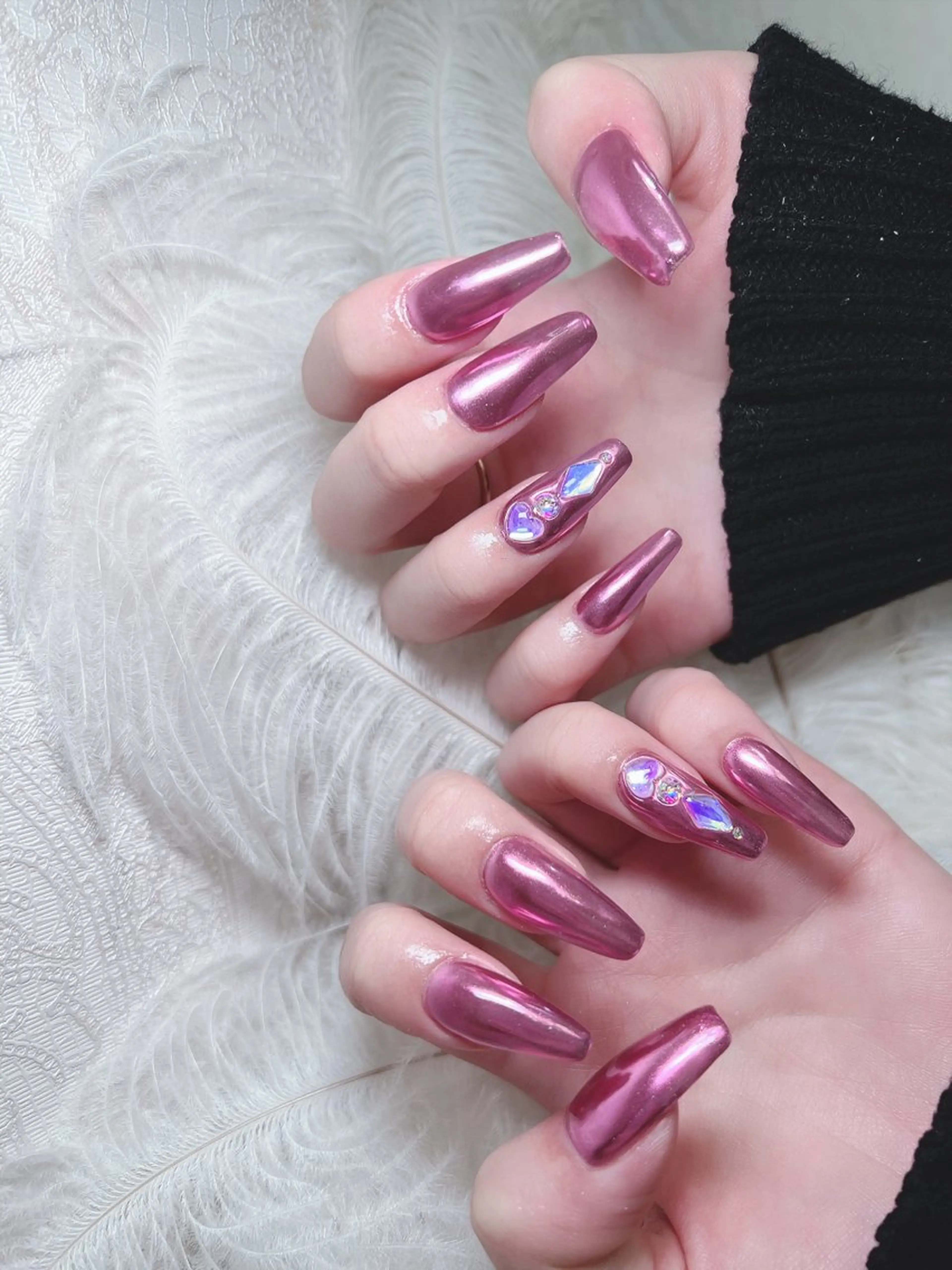 🎀 ミラー🪞/オーロラネイルの写真