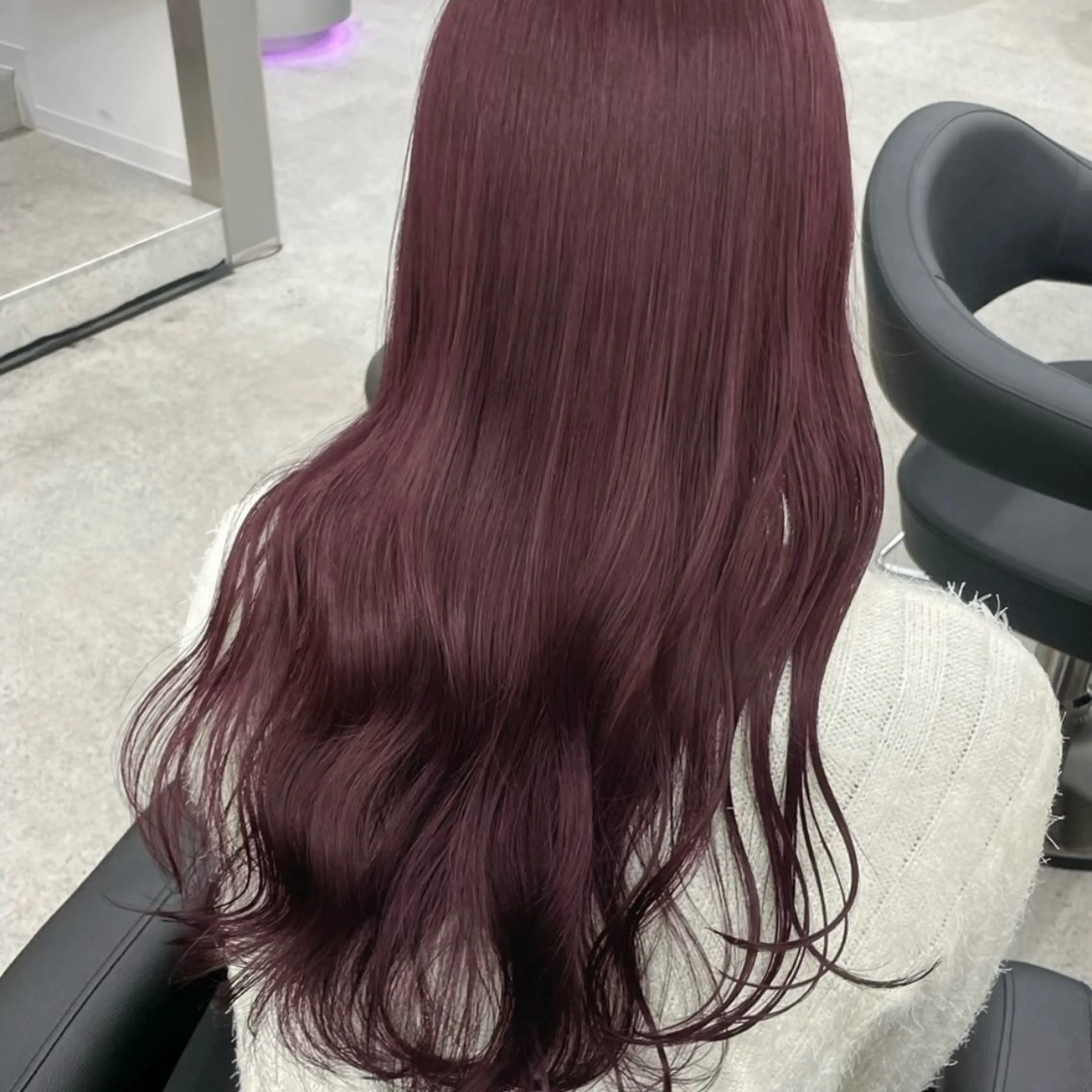 ロング カラー ブリーチ ブリーチなしカラー 髪質改善 トリートメント 💗愛され暖色💗 ピンク/レッド💗のヘアスタイル