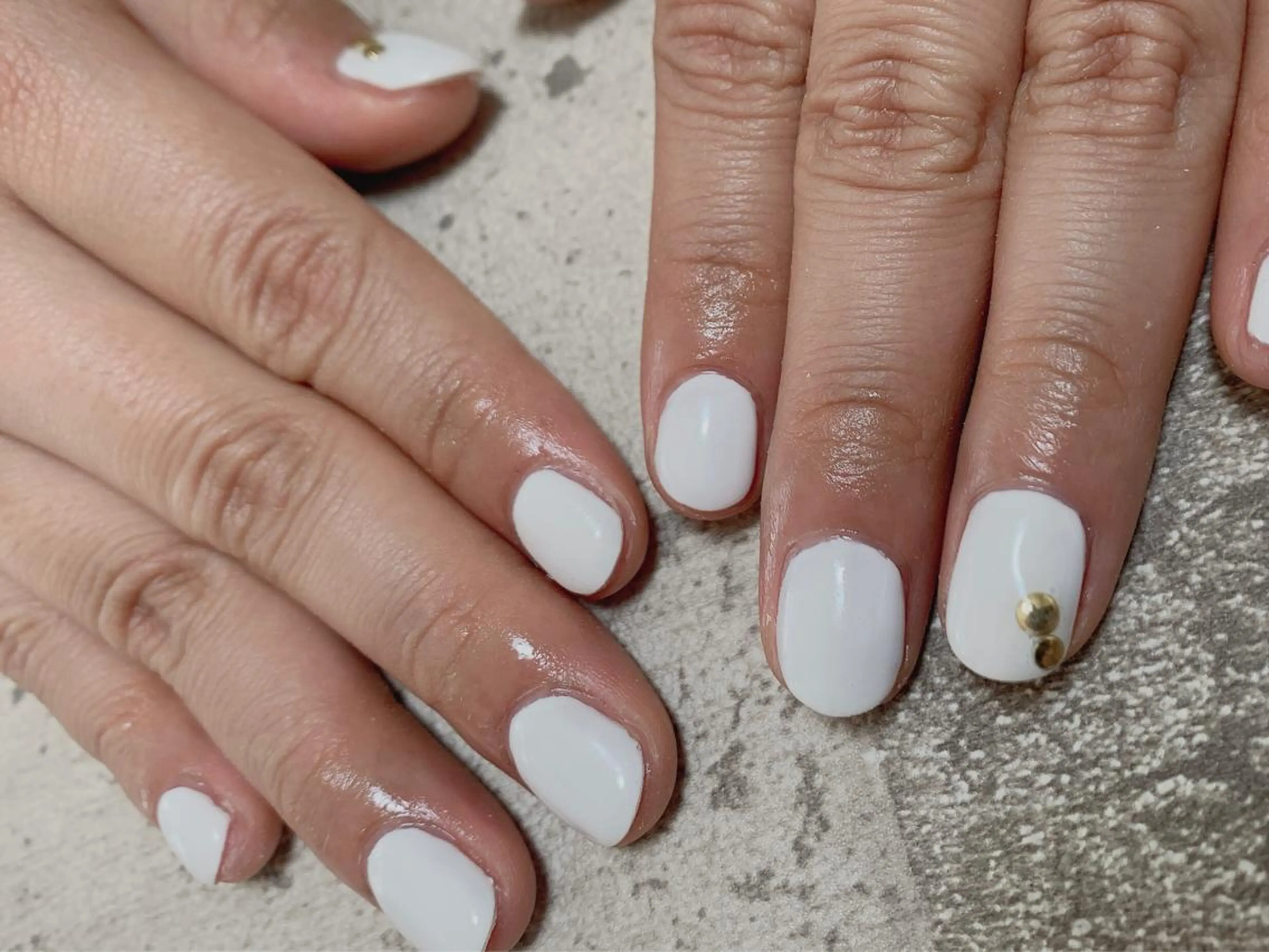 ネイル ワンカラーネイル ホワイト kikinail 溝の口のネイルデザイン