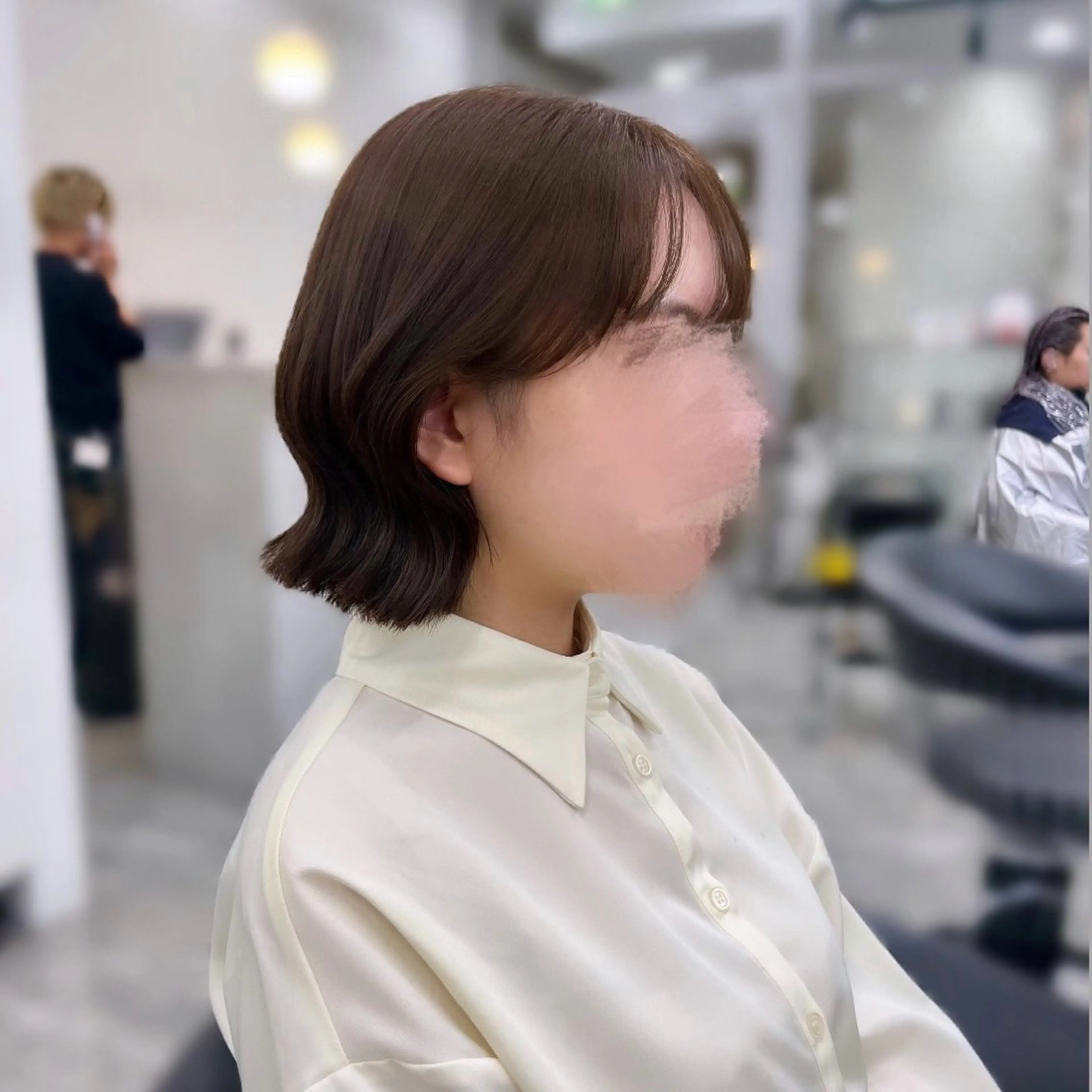 ミディアム カラー ベージュカラー 顔周り指名NO.1 🤍似合わせ／Maoのヘアスタイル