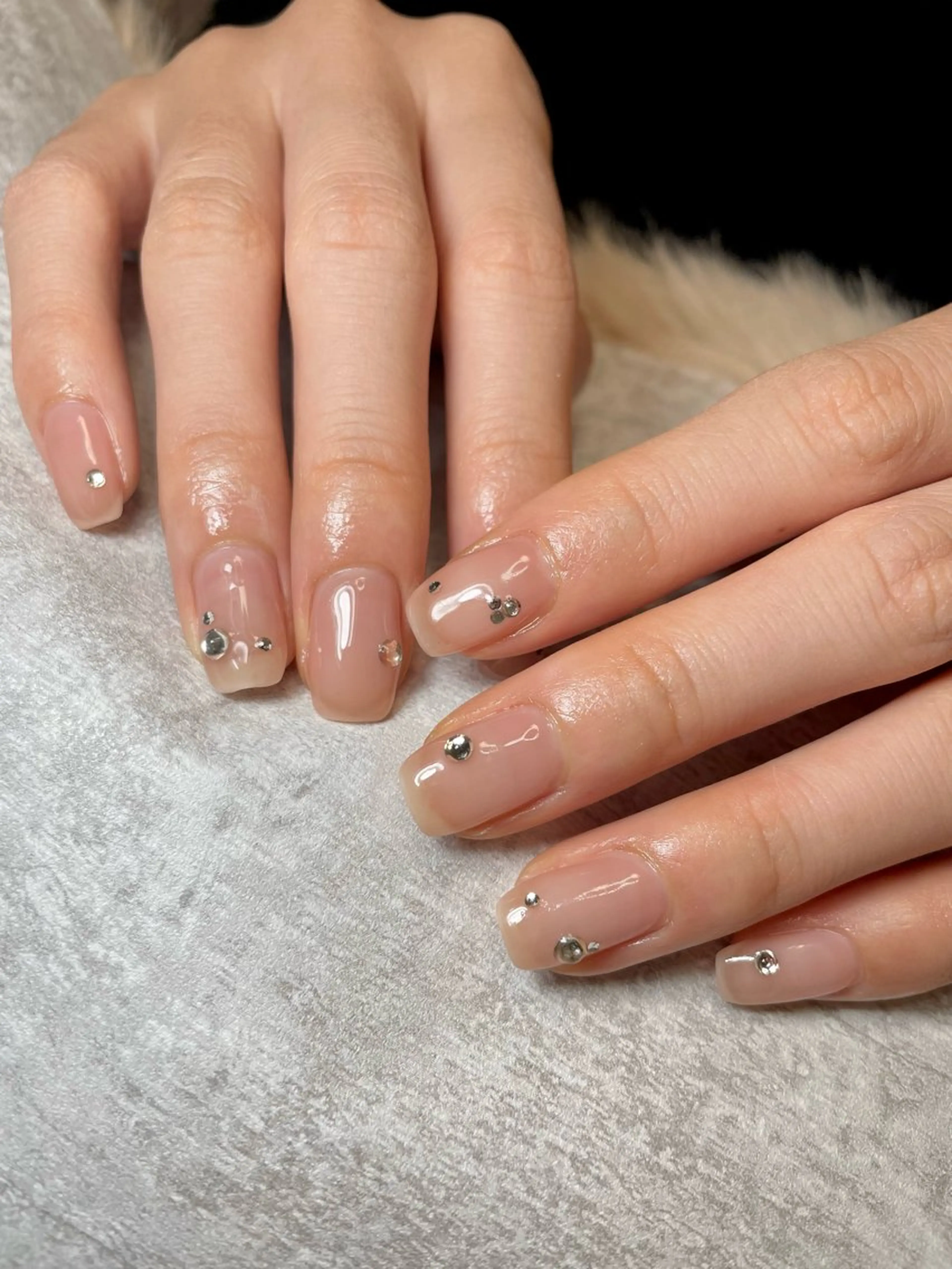 ネイル アートネイル 持ち込み シンプルネイル ストーンネイル BEAUTY GARDEN 【nail salon unseul】所属・nana .のネイルデザイン