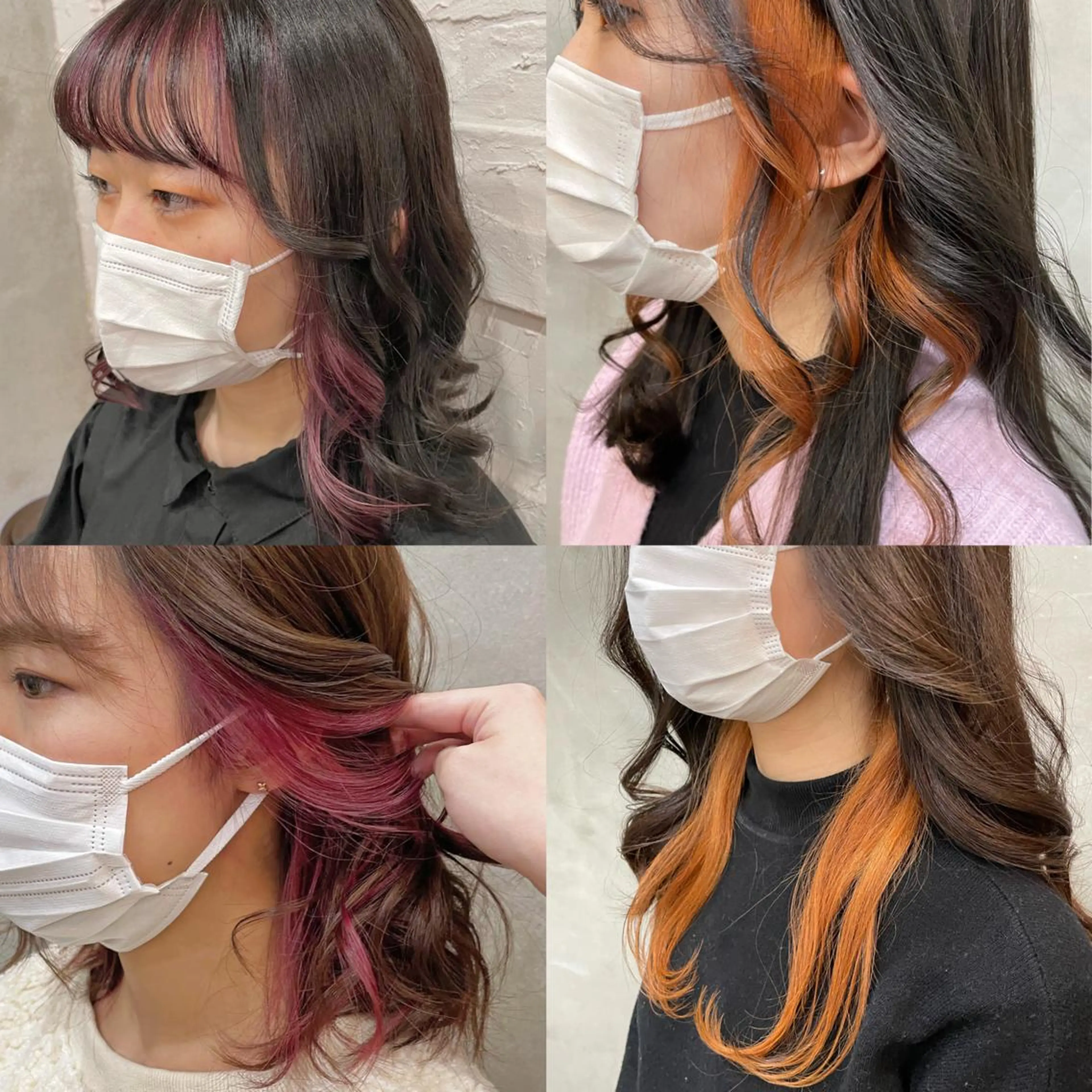 セミロング カラー カット ヘアカラー トリートメント 【ピンク/韓国ヘア/ ヘアセット】亜海のヘアスタイル