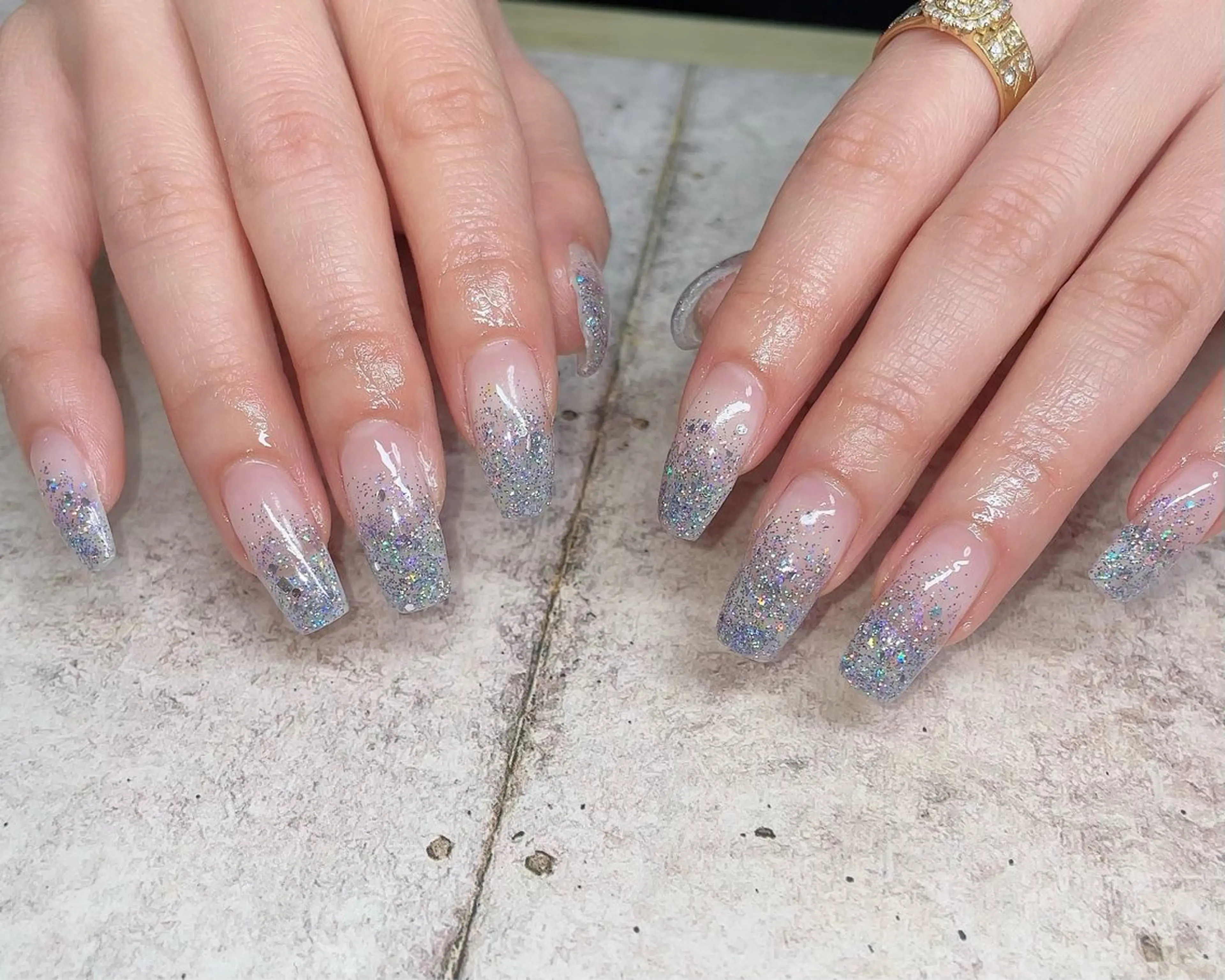 ⭐︎オフ込み⭐︎ラメベタ塗りorラメグラデーションの写真