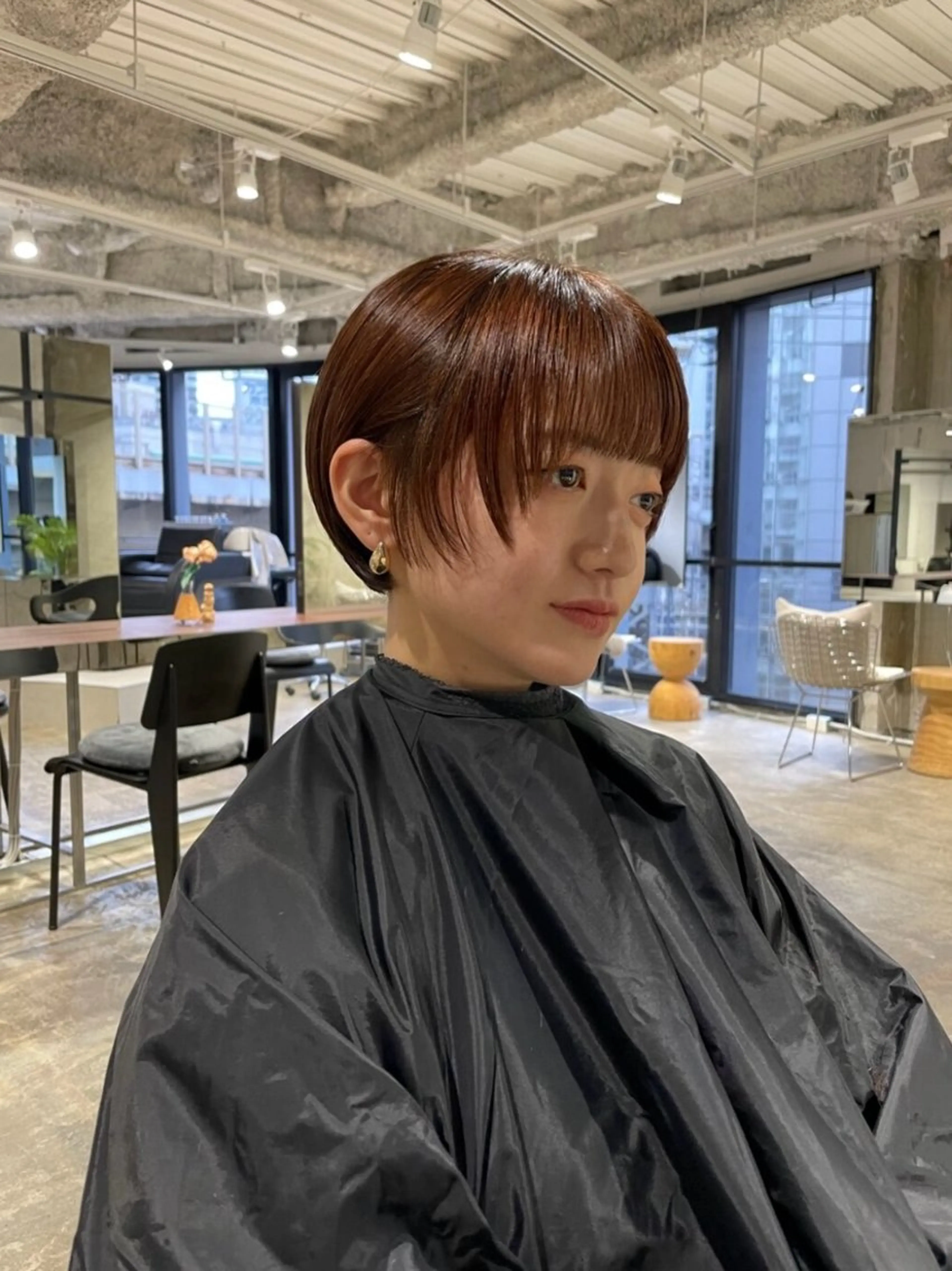 ショート カラー 顔まわりレイヤー レイヤーカット ショートヘア 🟡ひろの/ツヤ カラー/髪質改善🟡のヘアスタイル