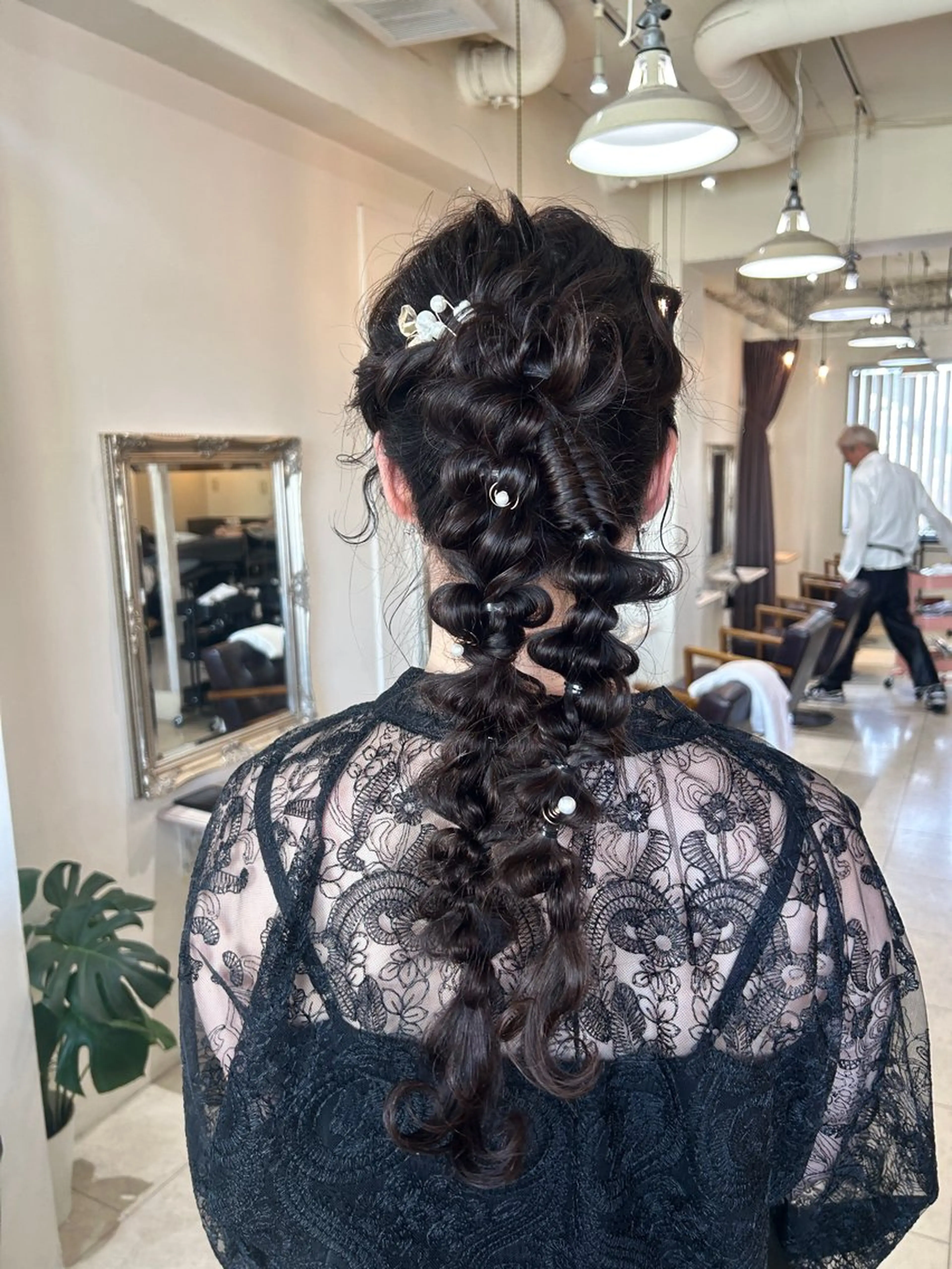 ロング ヘアセット Maho/海外 レイヤー/ハイトーンのヘアスタイル