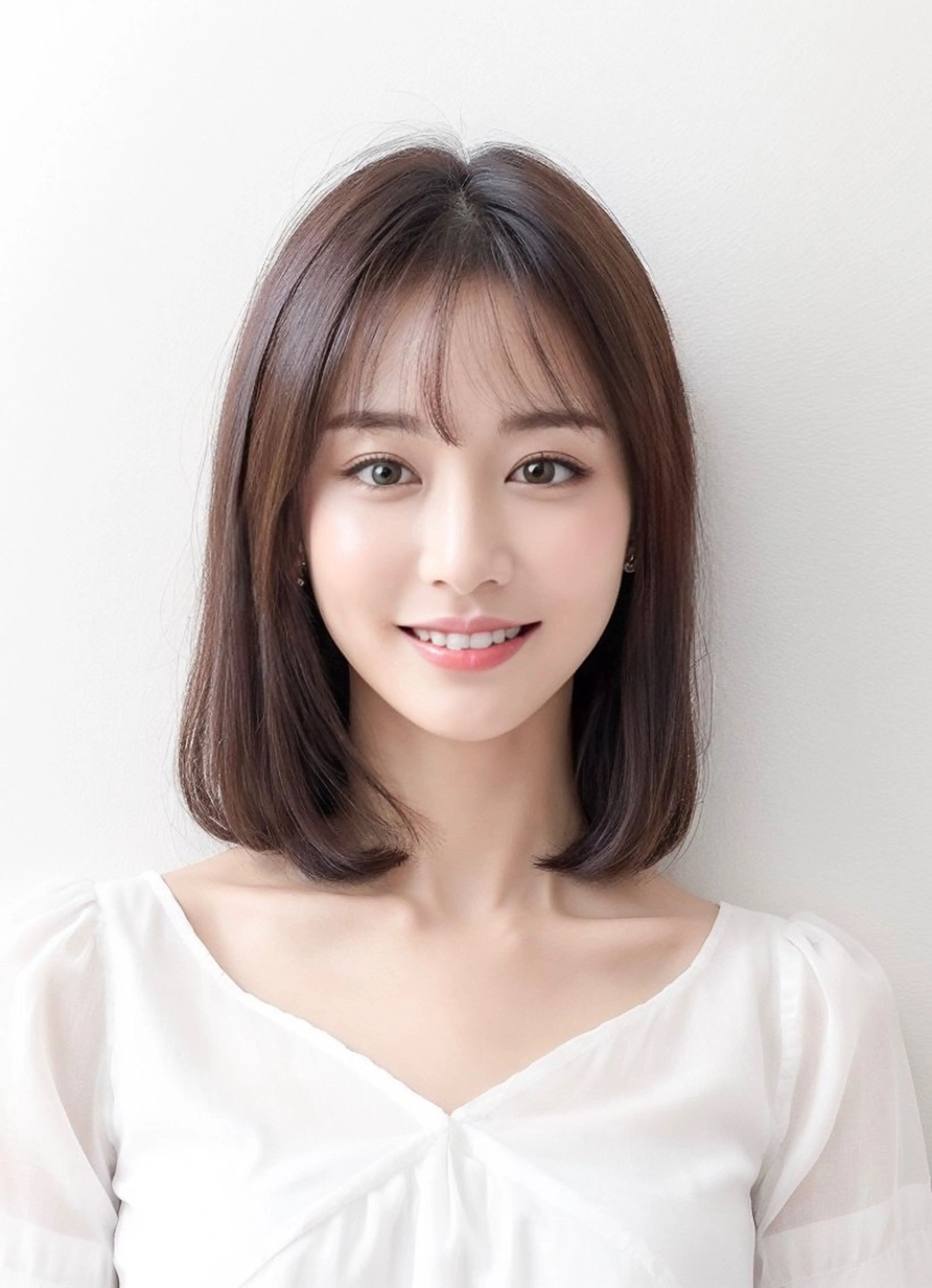 ミディアム カラー ショートボブ ブリーチ ケアブリーチ 透明感カラー グレージュ カット ヘアカラー トリートメント AnFye for prco所属・AnFye forprcoのヘアスタイル