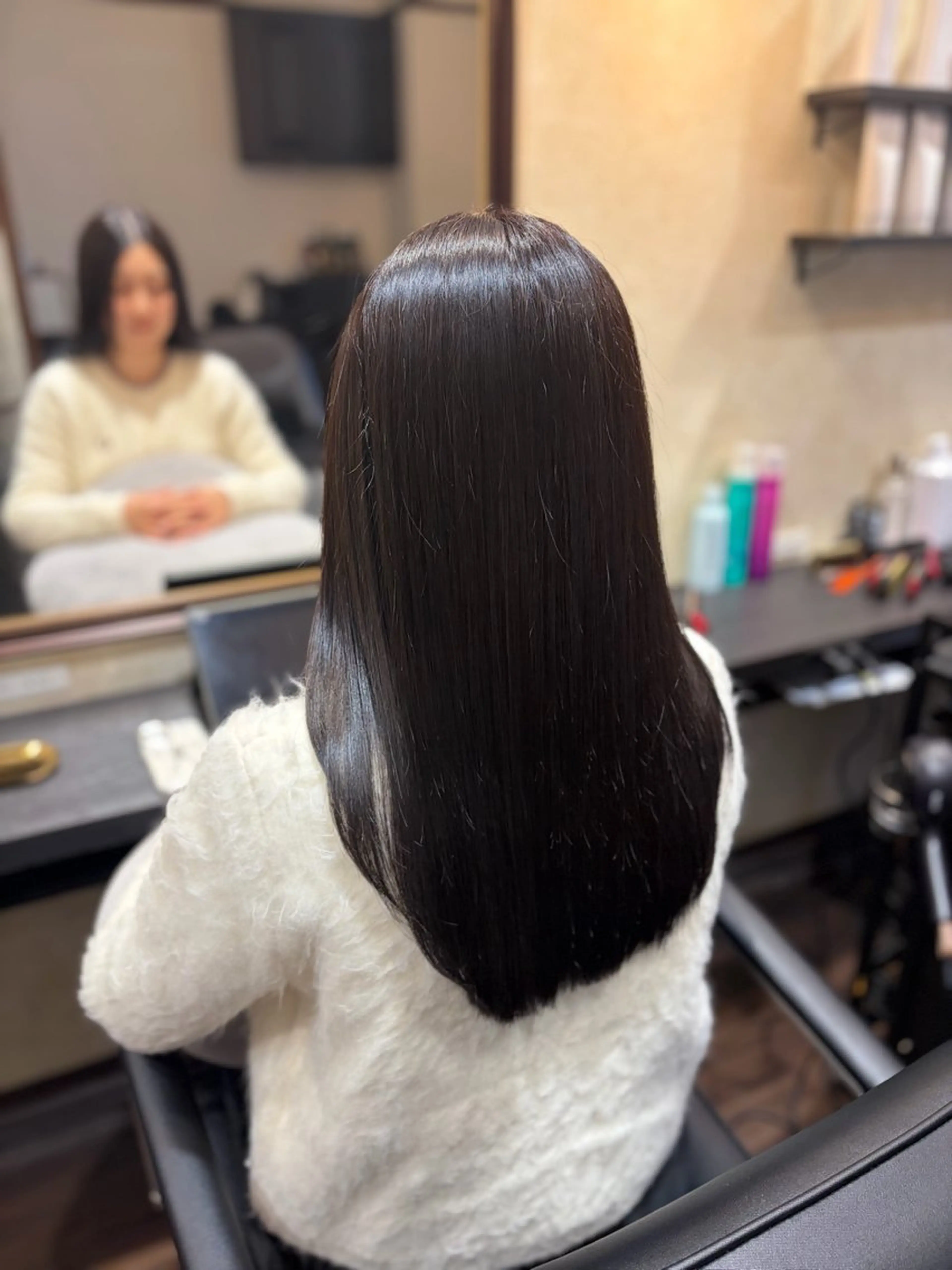 【🍒Risa限定クーポン💓】カット+高発色カラー+ウルトワ髪質改善トリートメント+ヘッドスパの写真