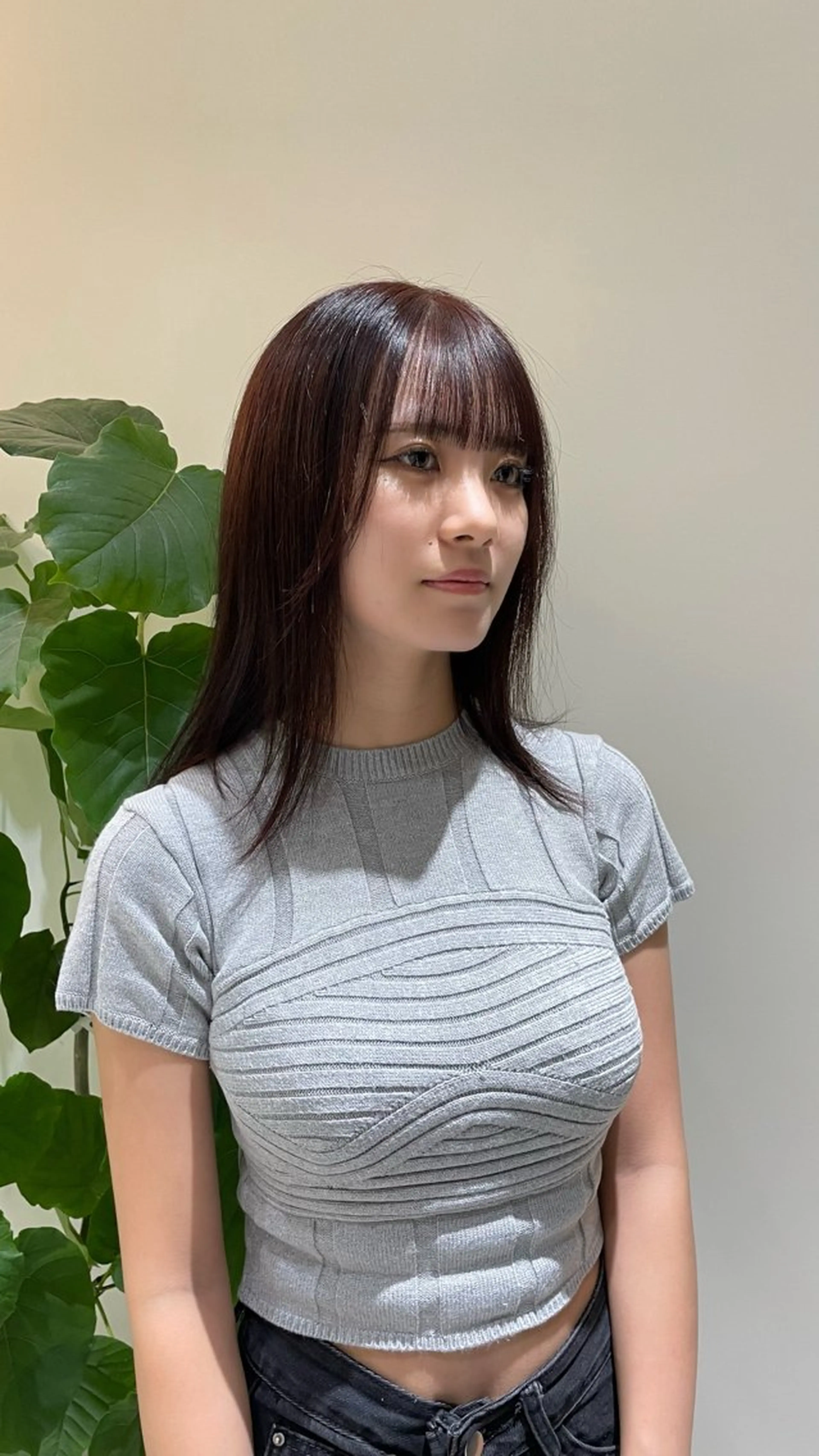 セミロング カラー 都築 あんずのヘアスタイル