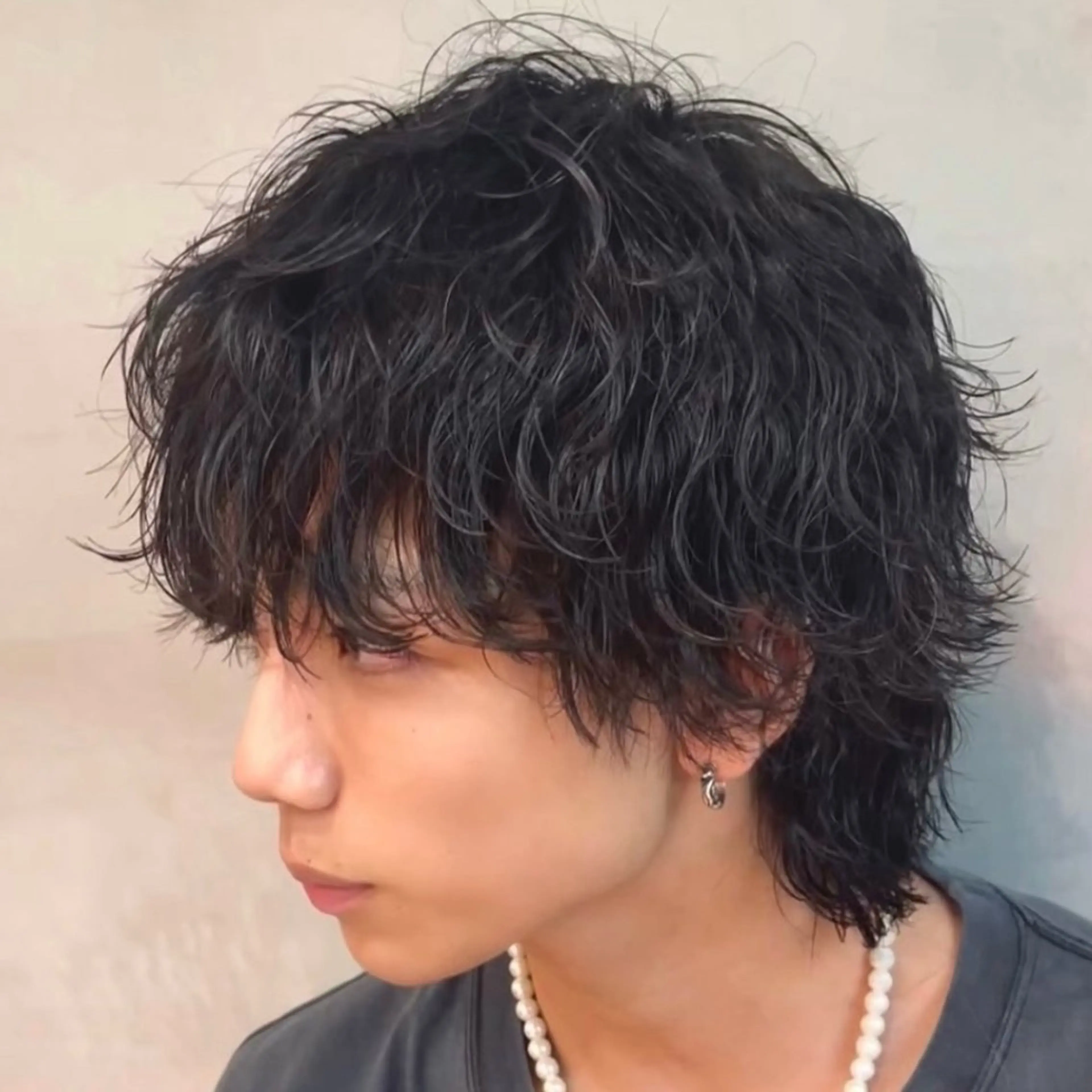 ミディアム パーマ ヘアアレンジ メンズ fifth Tokyo所属・fifth 石川 凪のヘアスタイル