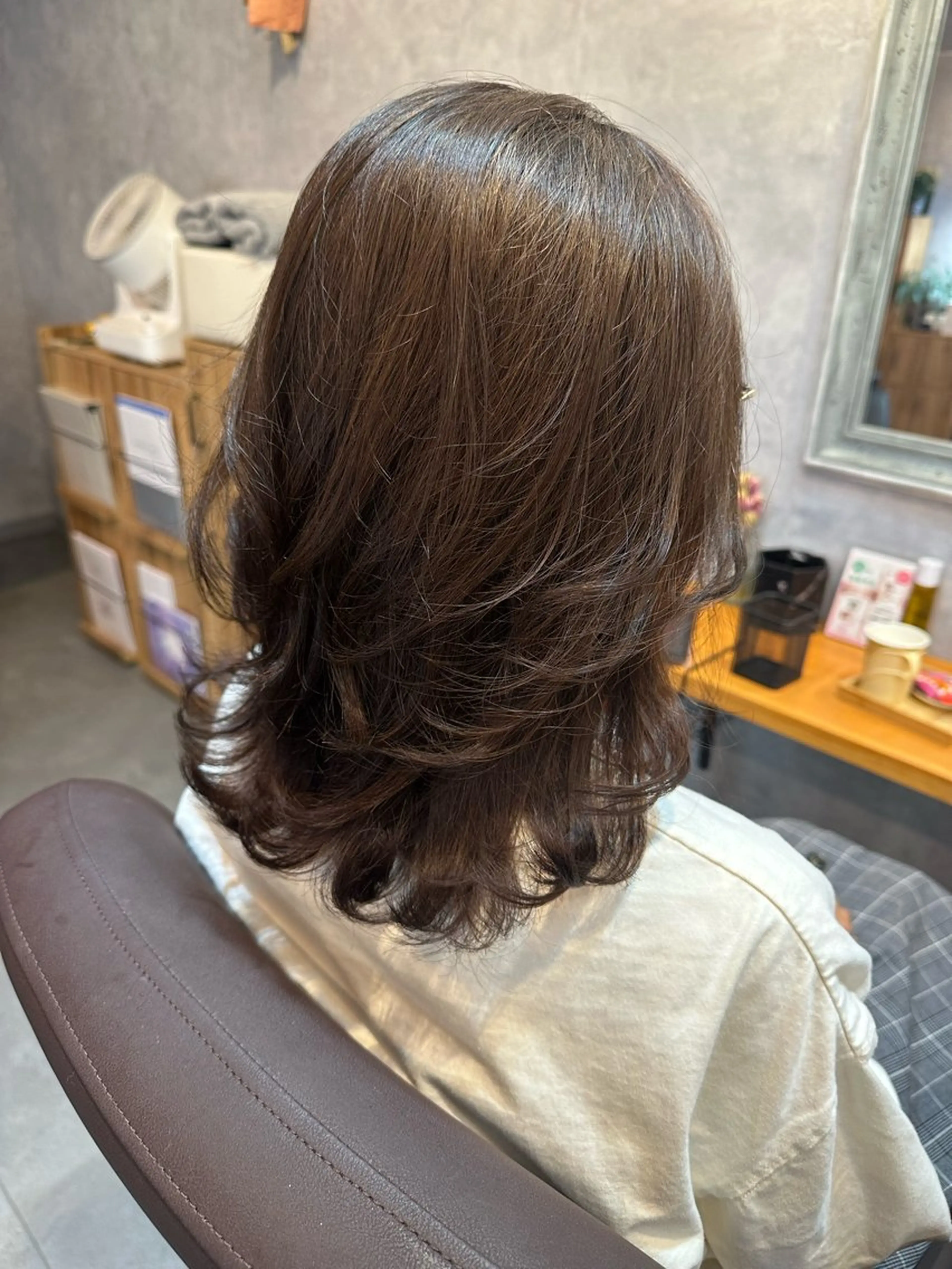ミディアム カラー ヘアアレンジ カット ヘアカラー トリートメント trym/ 木原裕希のヘアスタイル