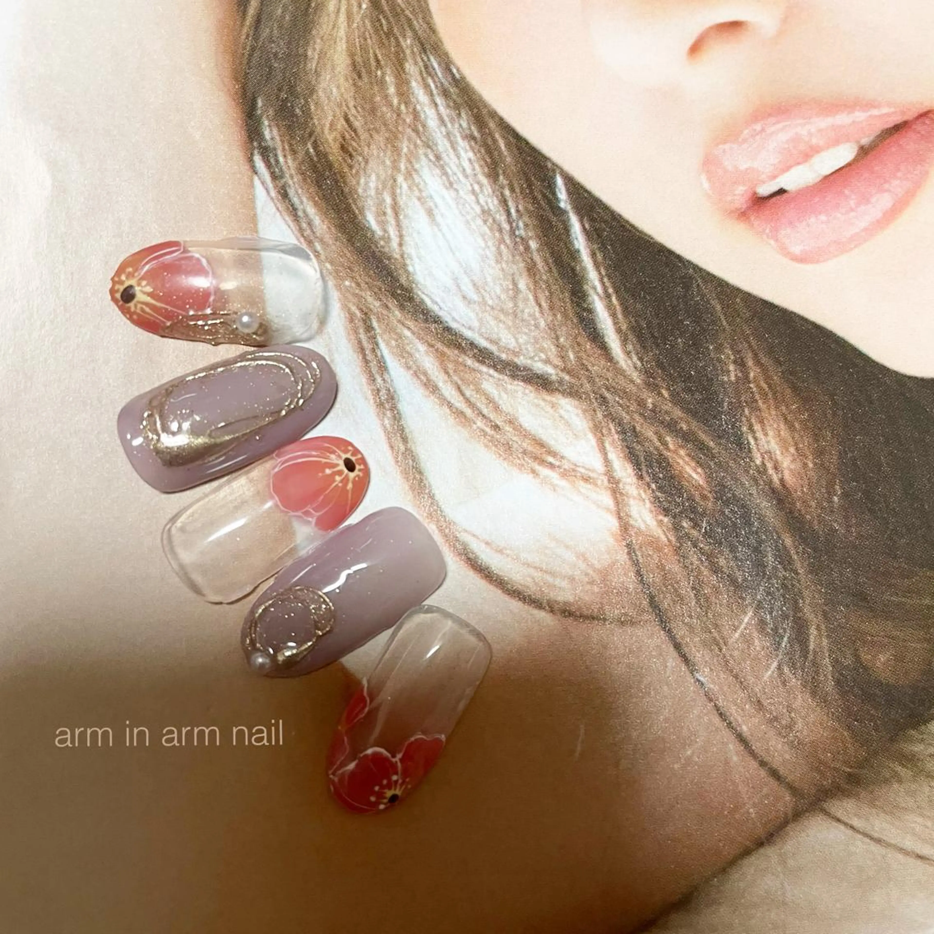 ネイル arm in arm ︎✿Yamamotoのマツエク・マツパデザイン