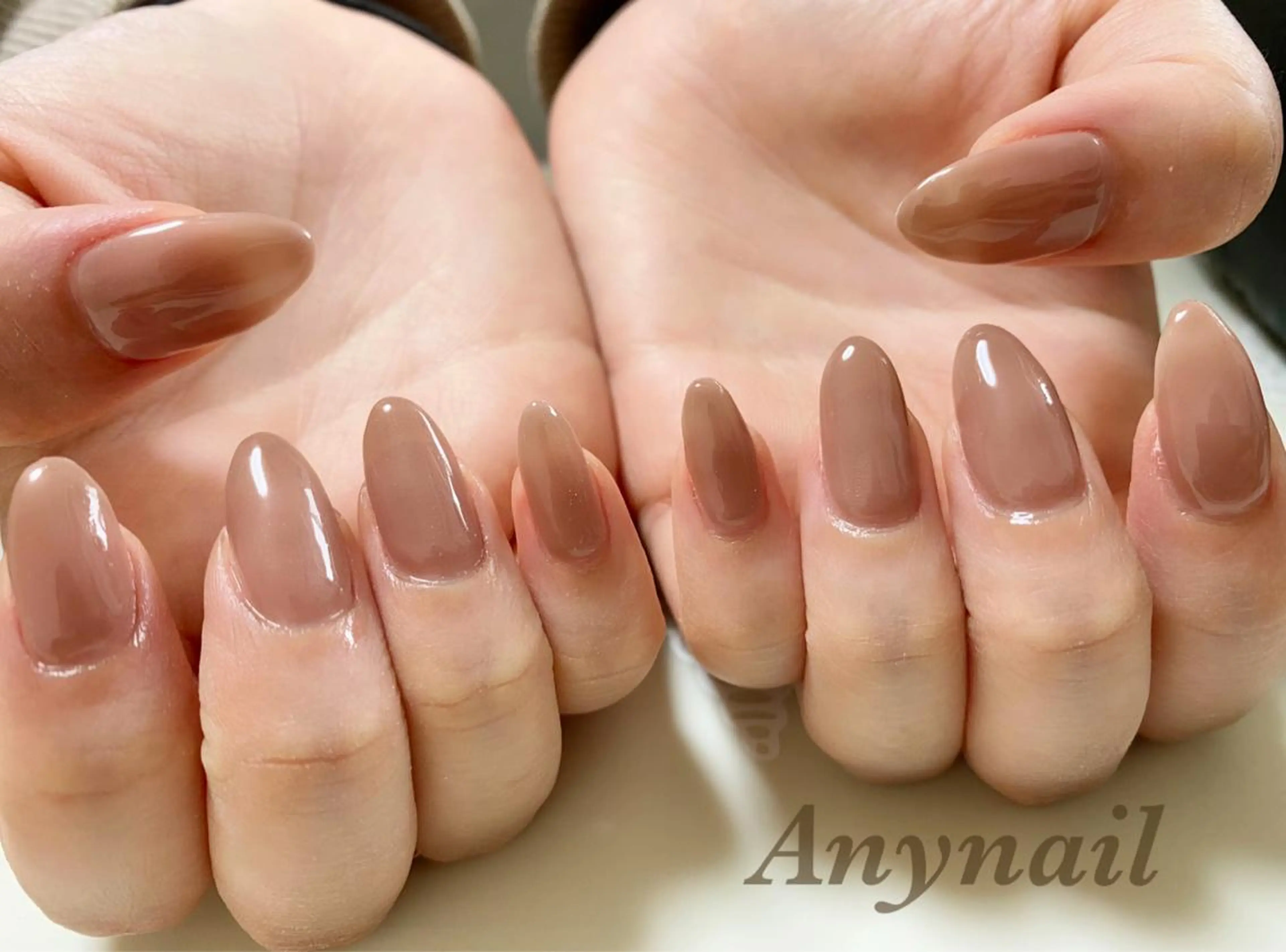 ネイル オフィスネイル ワンカラーネイル ハンドネイル 岩澤 恵子のネイルデザイン