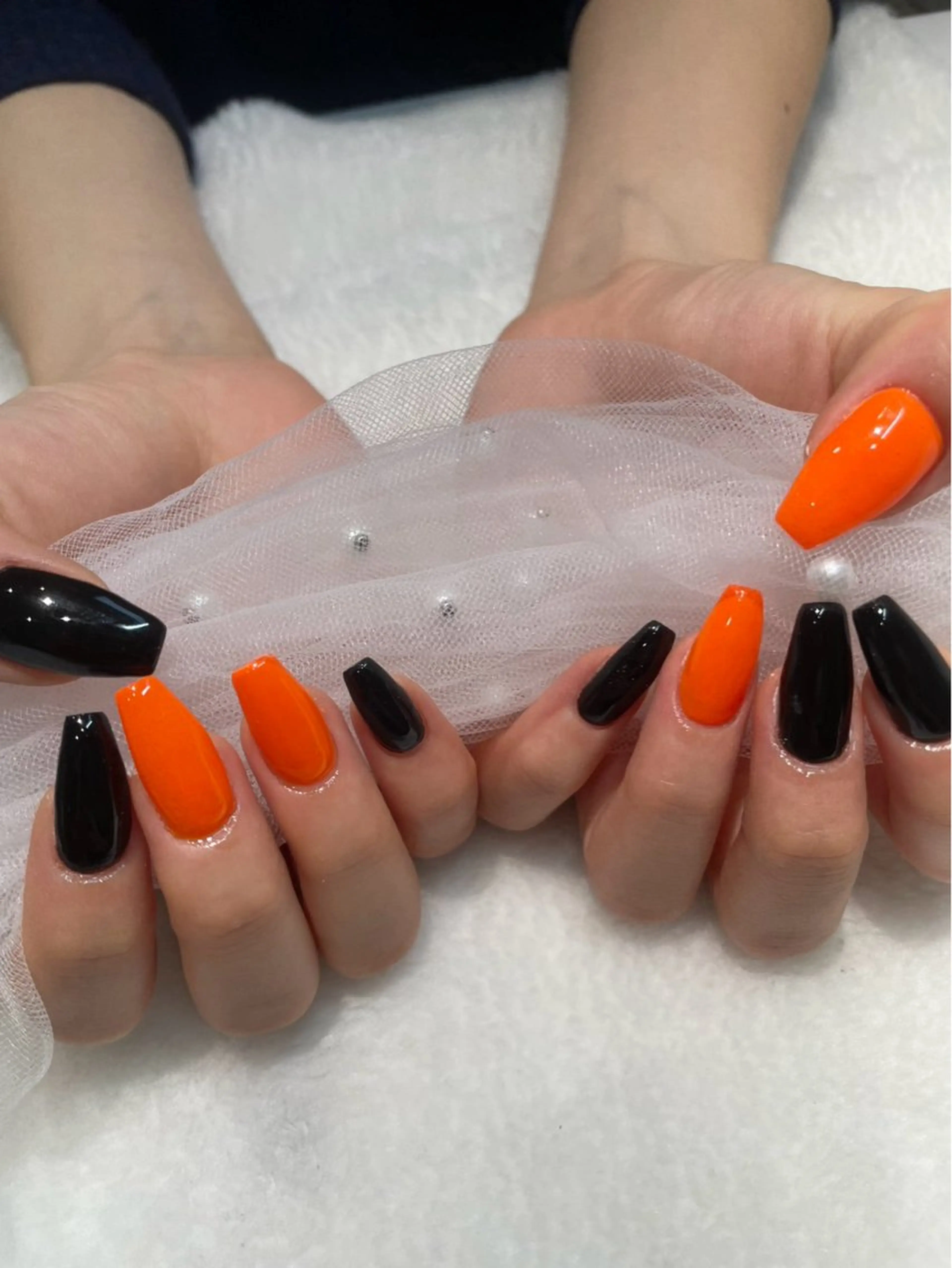 ネイル I-nailロング /ワンホン/キラキラのネイルデザイン