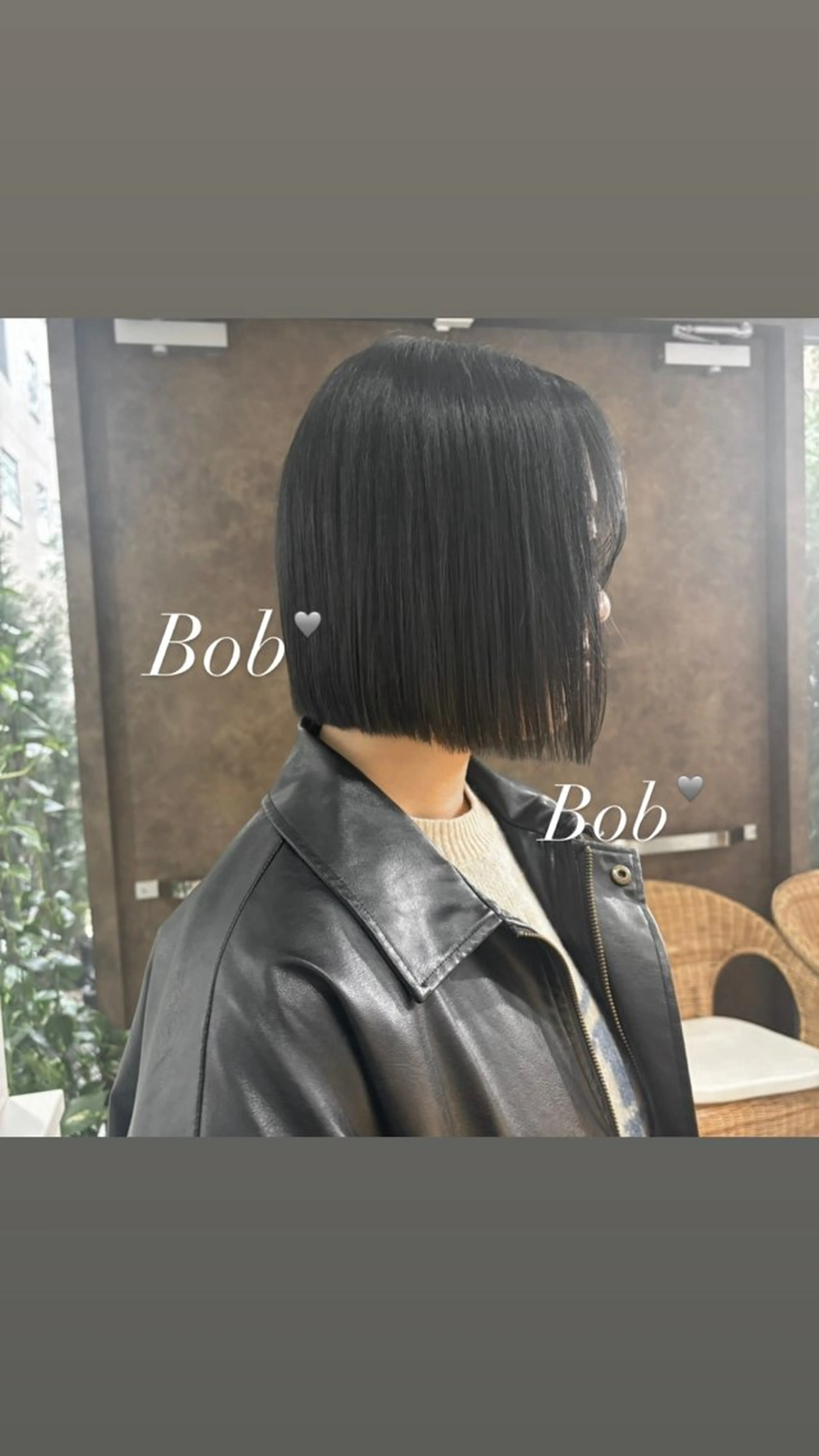 ミディアム 切りっぱなしボブ ボブ カット Yuzu️🫧/艶 ハイトーン/韓国ヘアのヘアスタイル