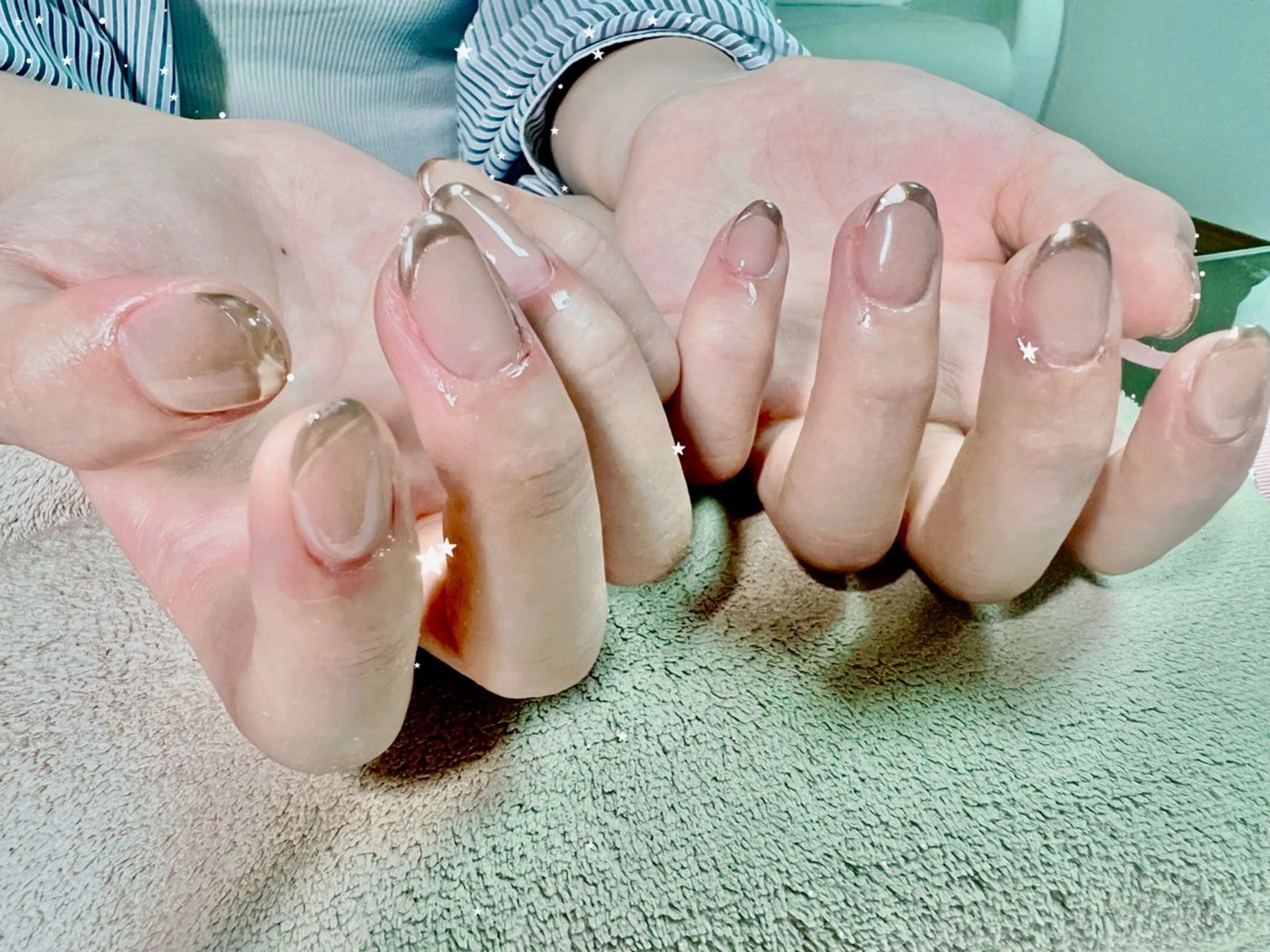 ネイル フレンチネイル ミラーネイル ピンク シンプルネイル ハンドネイル CITRAtotal beautyのネイルデザイン