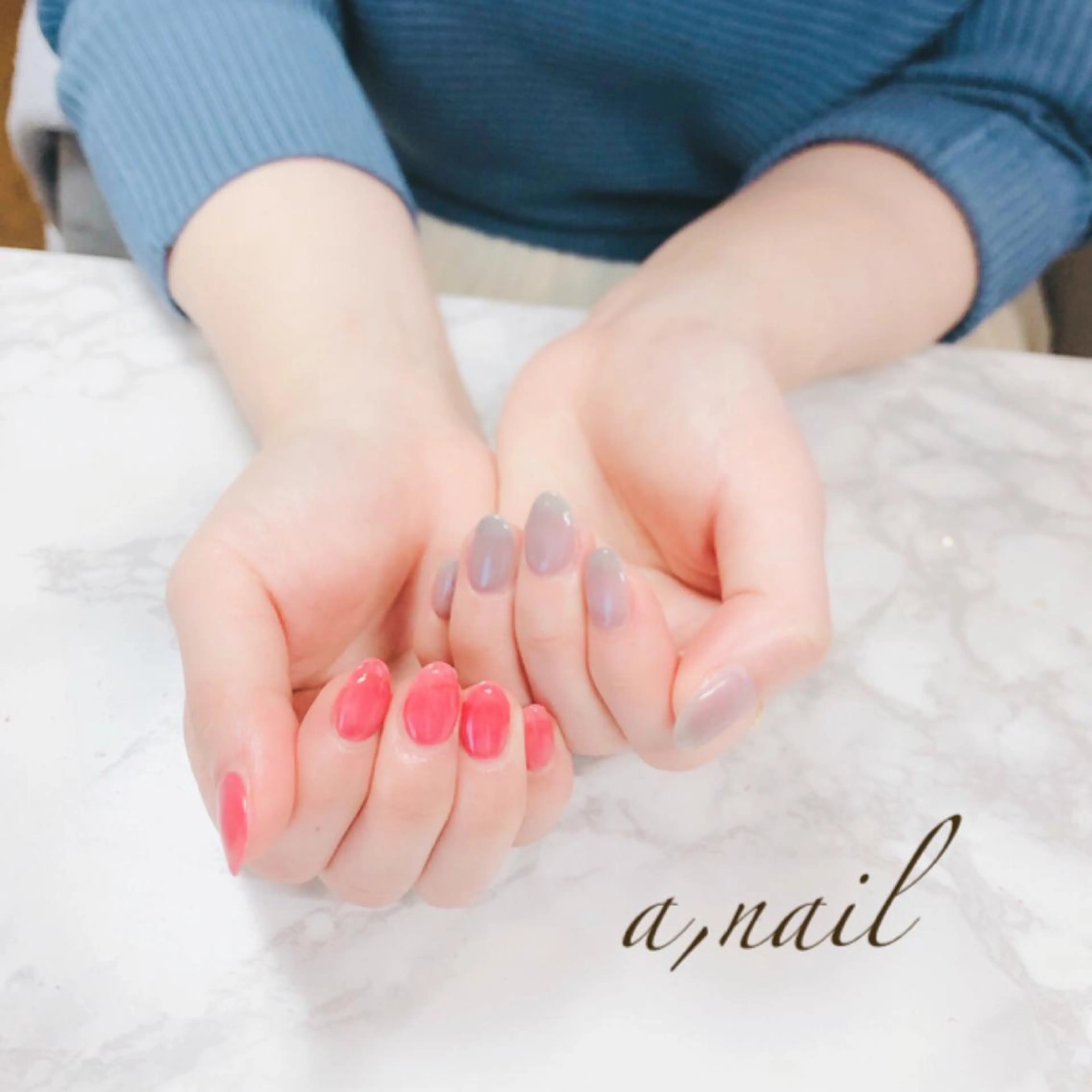 ネイル フットネイル ジェルネイル グラデーション ニュアンスネイル オフィスネイル ハンドネイル ネイルサロン エーネイルのネイルデザイン