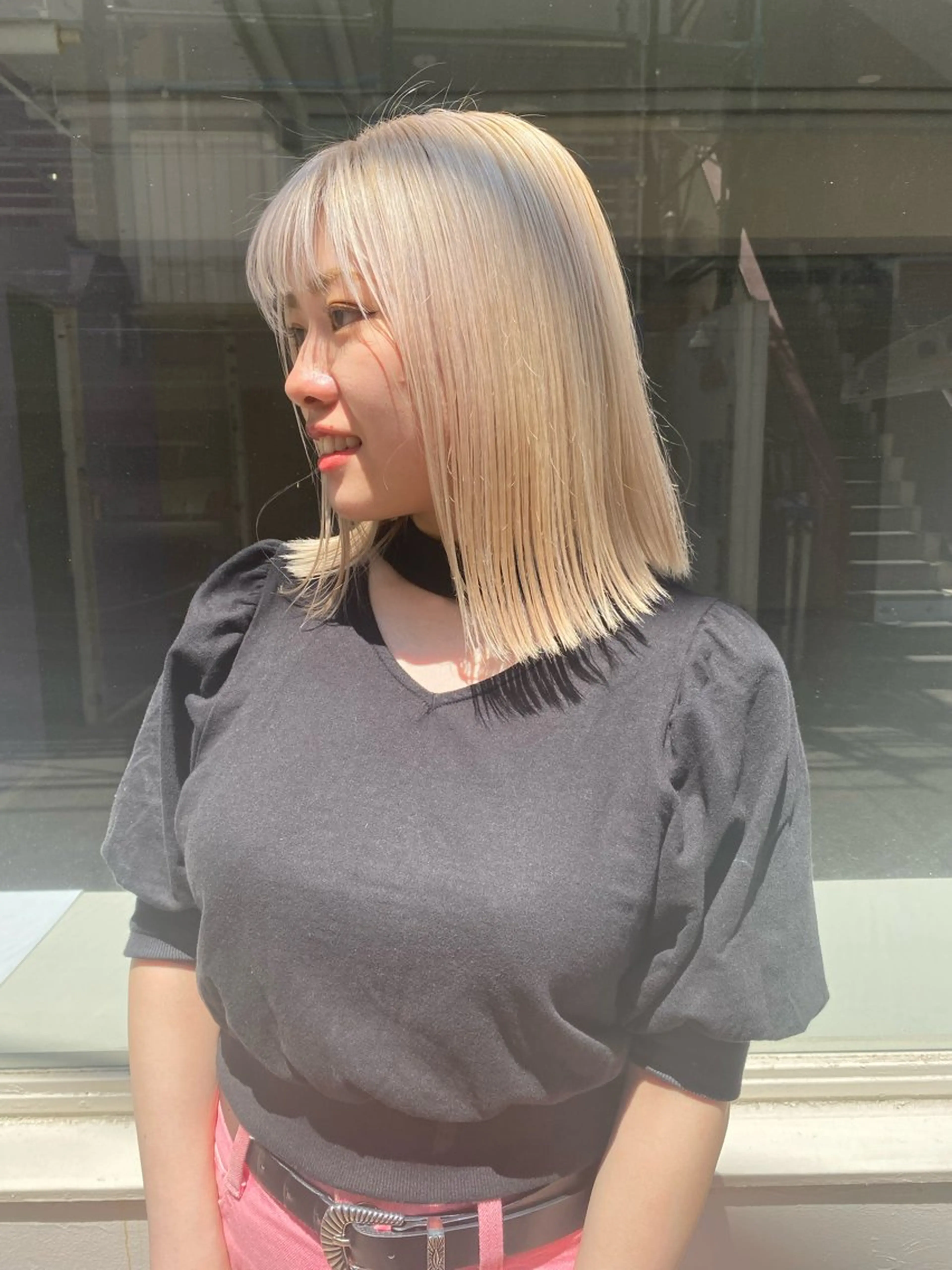 本気の外国人風ハイトーン🥣✂️✨【トリプルカラー＋カット＋高保湿TR】透明感ベージュ🦥ケアブリーチ／ダブルカラーの写真