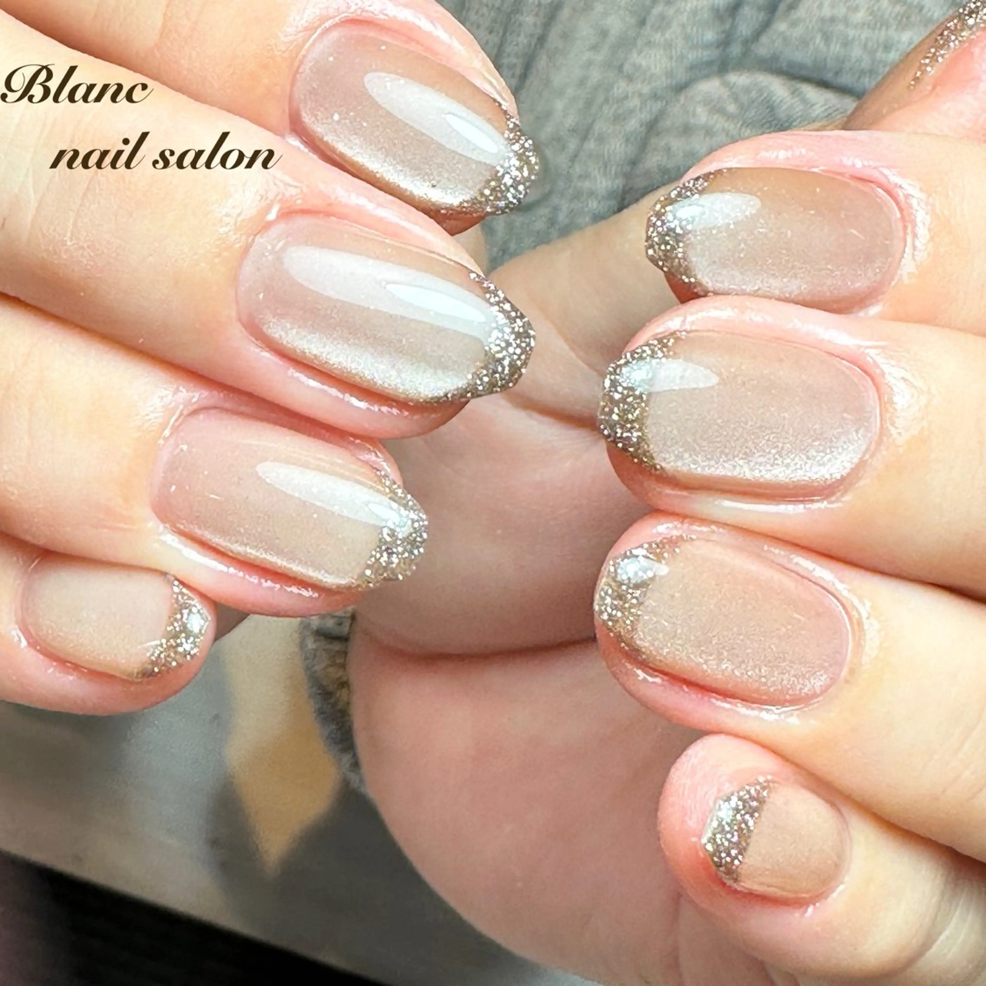 ネイル フレンチネイル マグネットネイル Blanc ブランのネイルデザイン