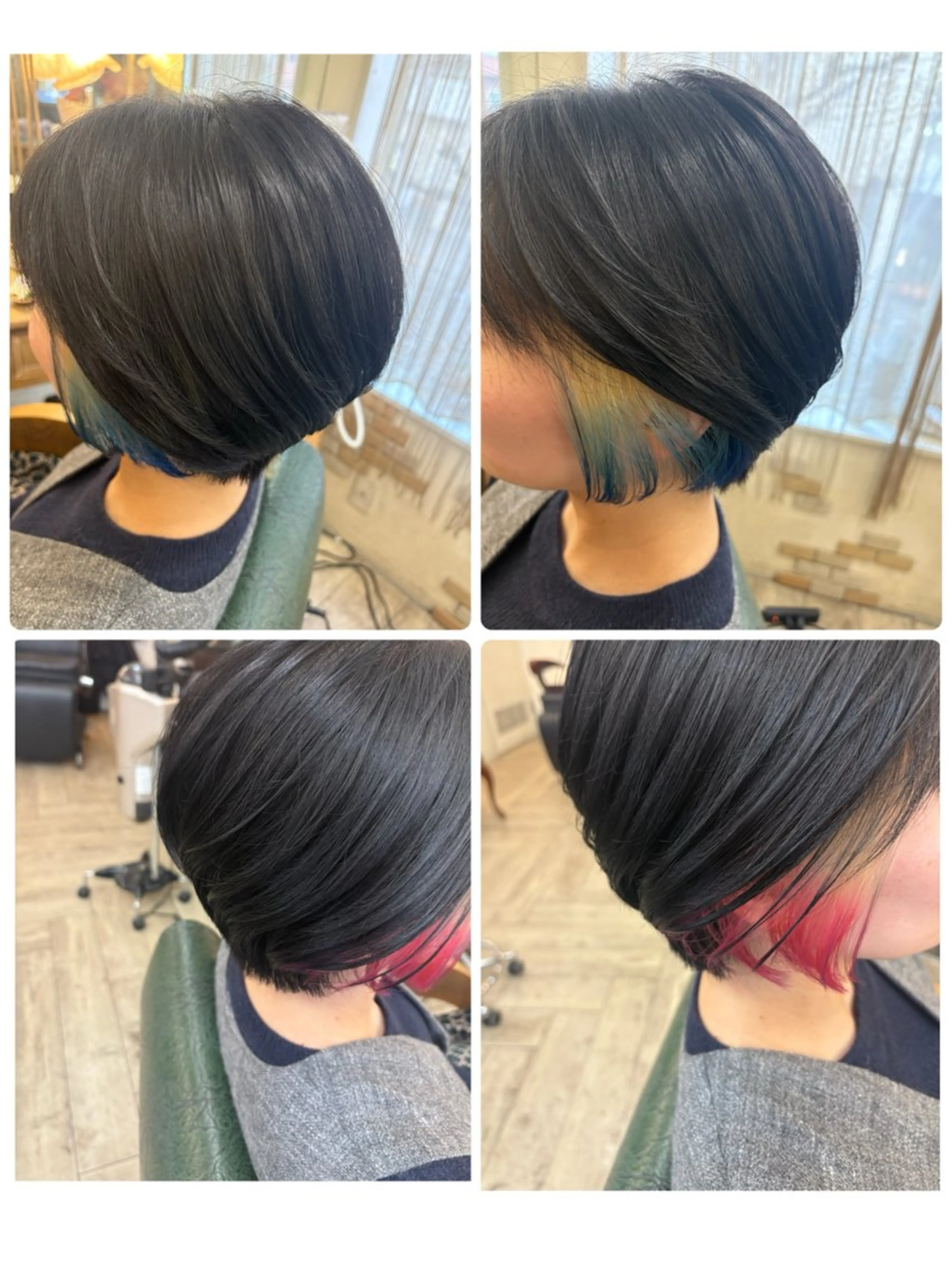 イヤリングカラー＋カットの写真