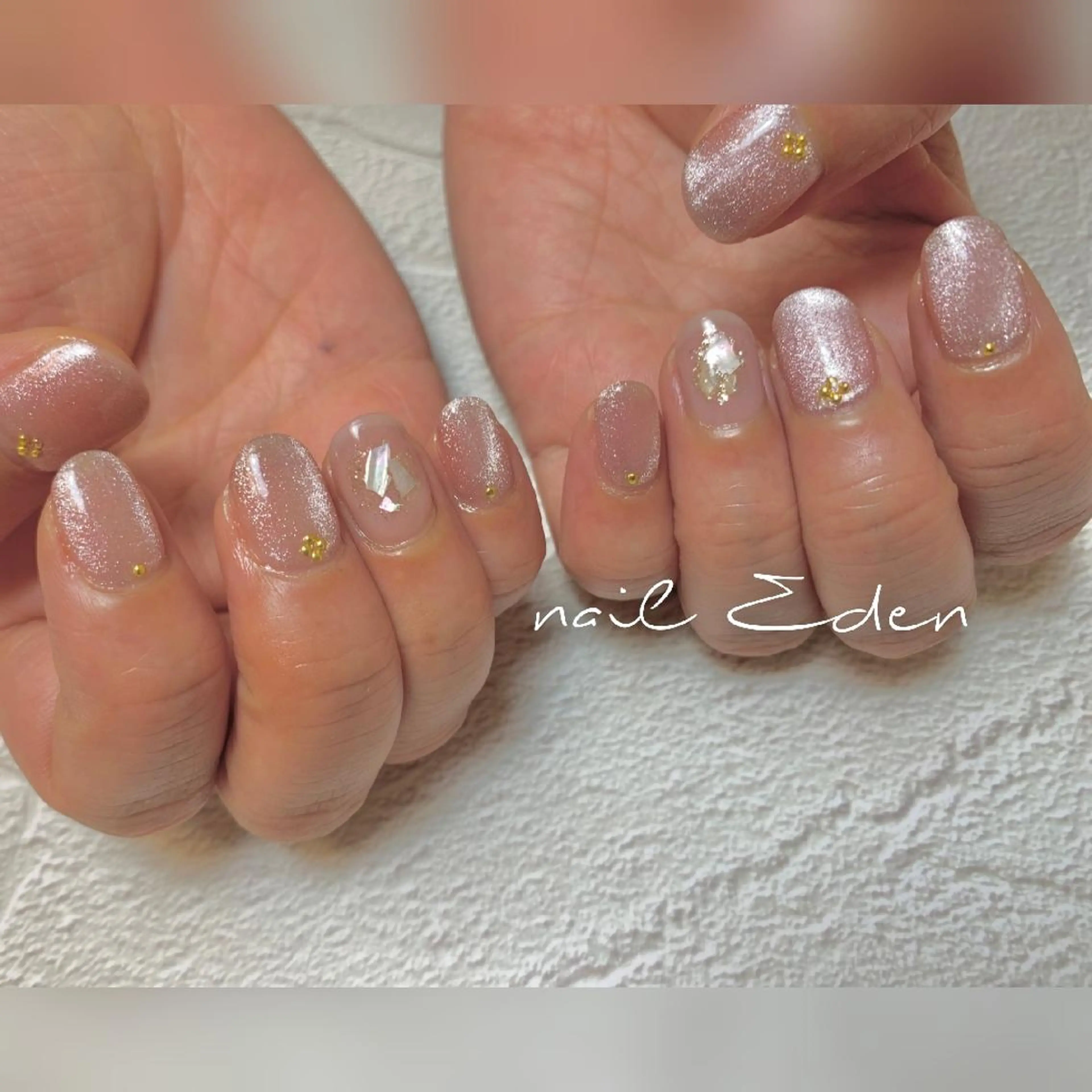 ネイル ジェルネイル マグネットネイル ピンク シンプルネイル ハンドネイル ハンドケア Eden　private nail saron所属・Eden ♾️のネイルデザイン