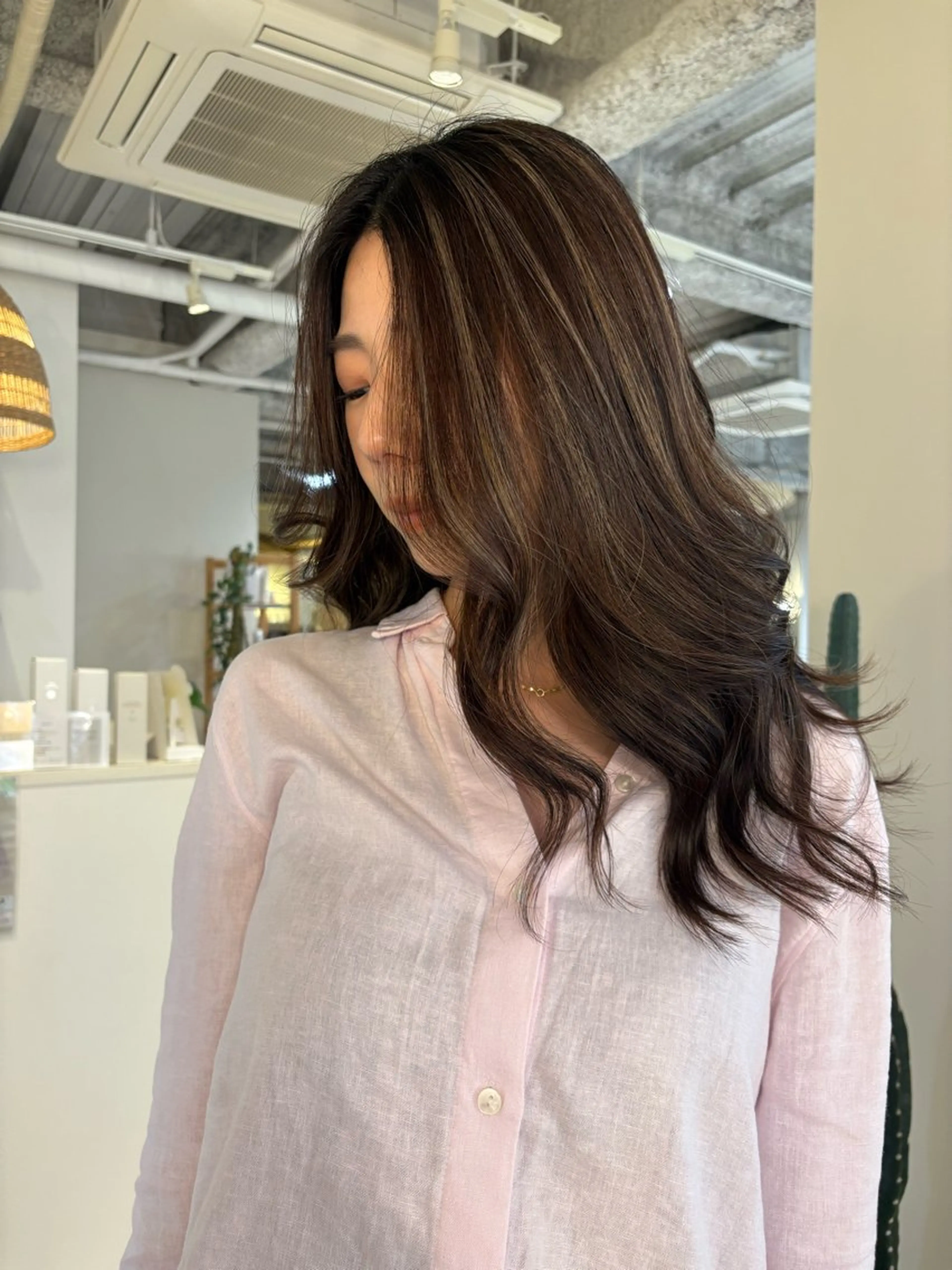 ロング ヘアカラー ココルアナ 豊中美容室のヘアスタイル