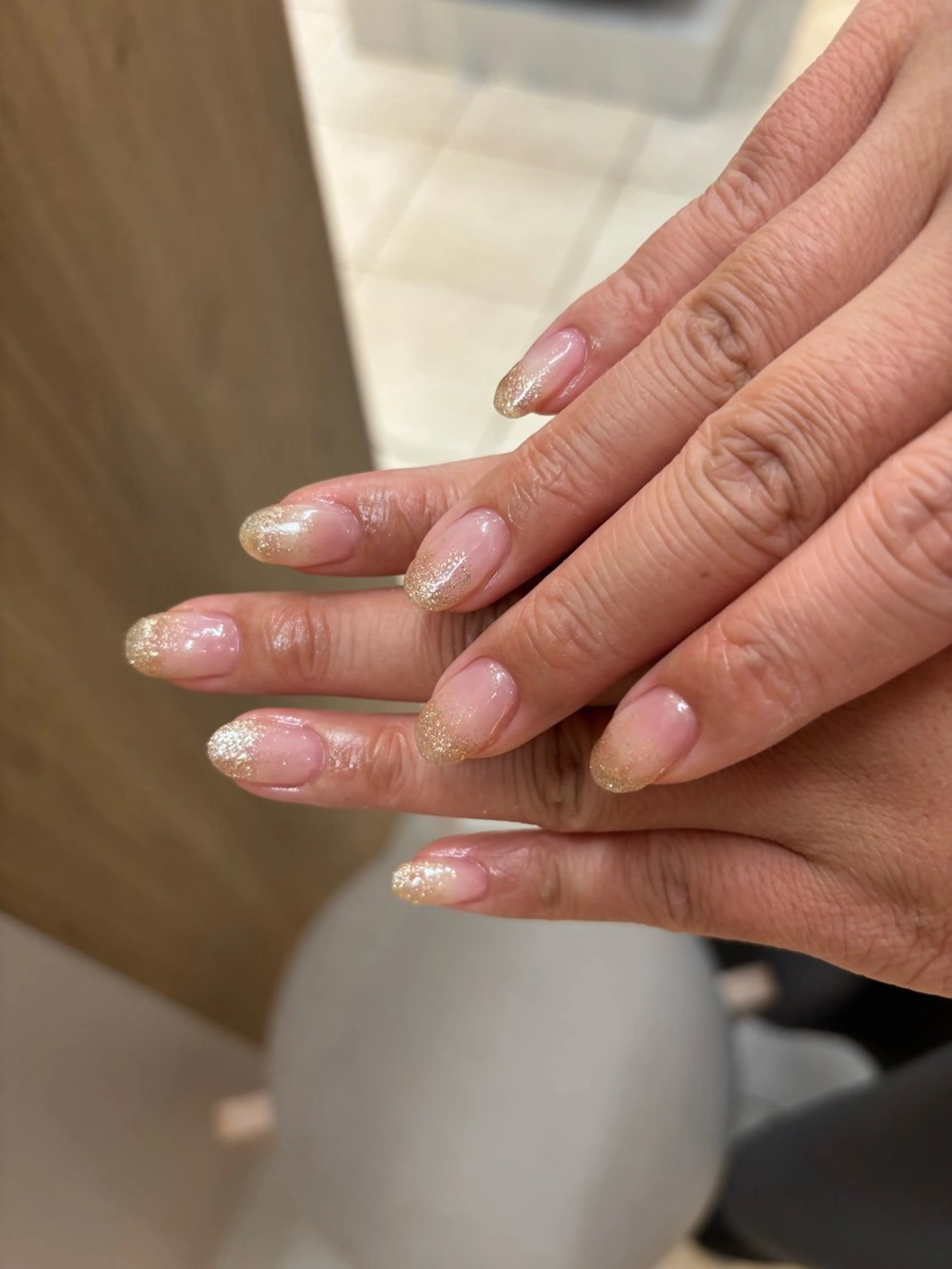 ネイル クリアネイル ラメ(グリッター) ラメグラデーション ai _l0ve TRIOS nailのネイルデザイン