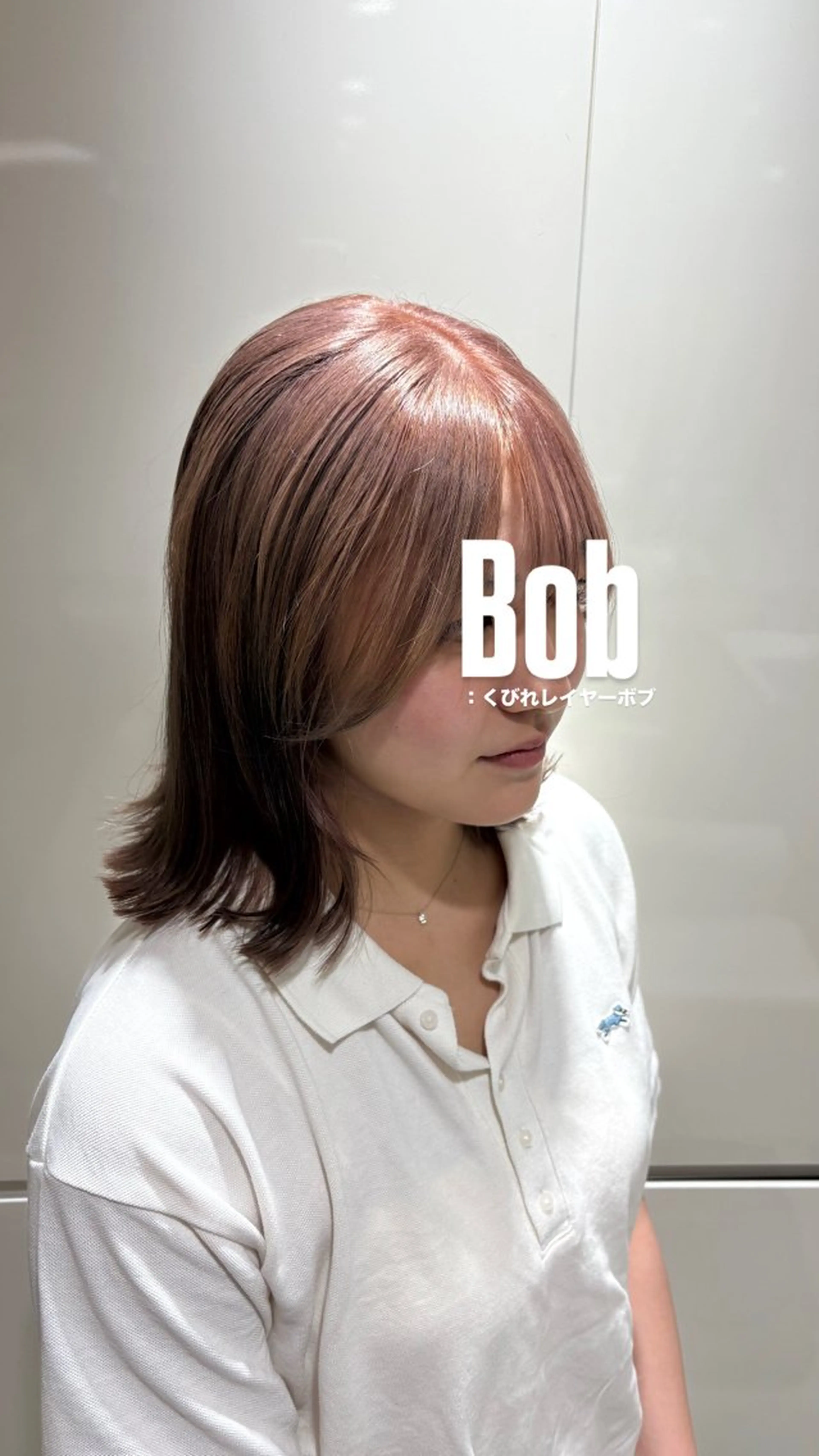 ミディアム ボブ くびれヘア レイヤーカット ZELEプレミアムレイクタウン所属・後藤 茉子のヘアスタイル