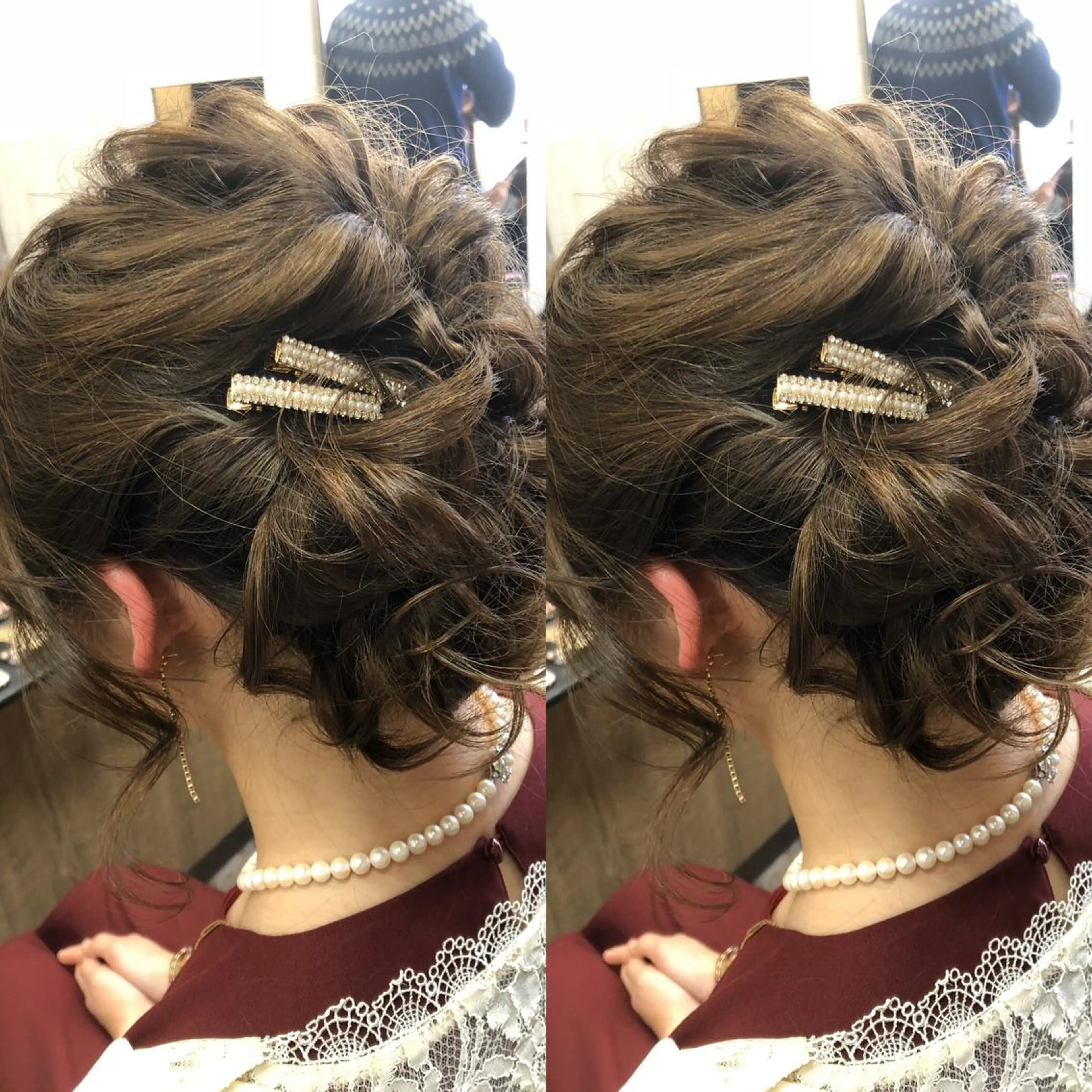 ミディアム ヘアアレンジ ヘアセット ヘアサロンオスカー 岸和田蛸地蔵店のヘアスタイル