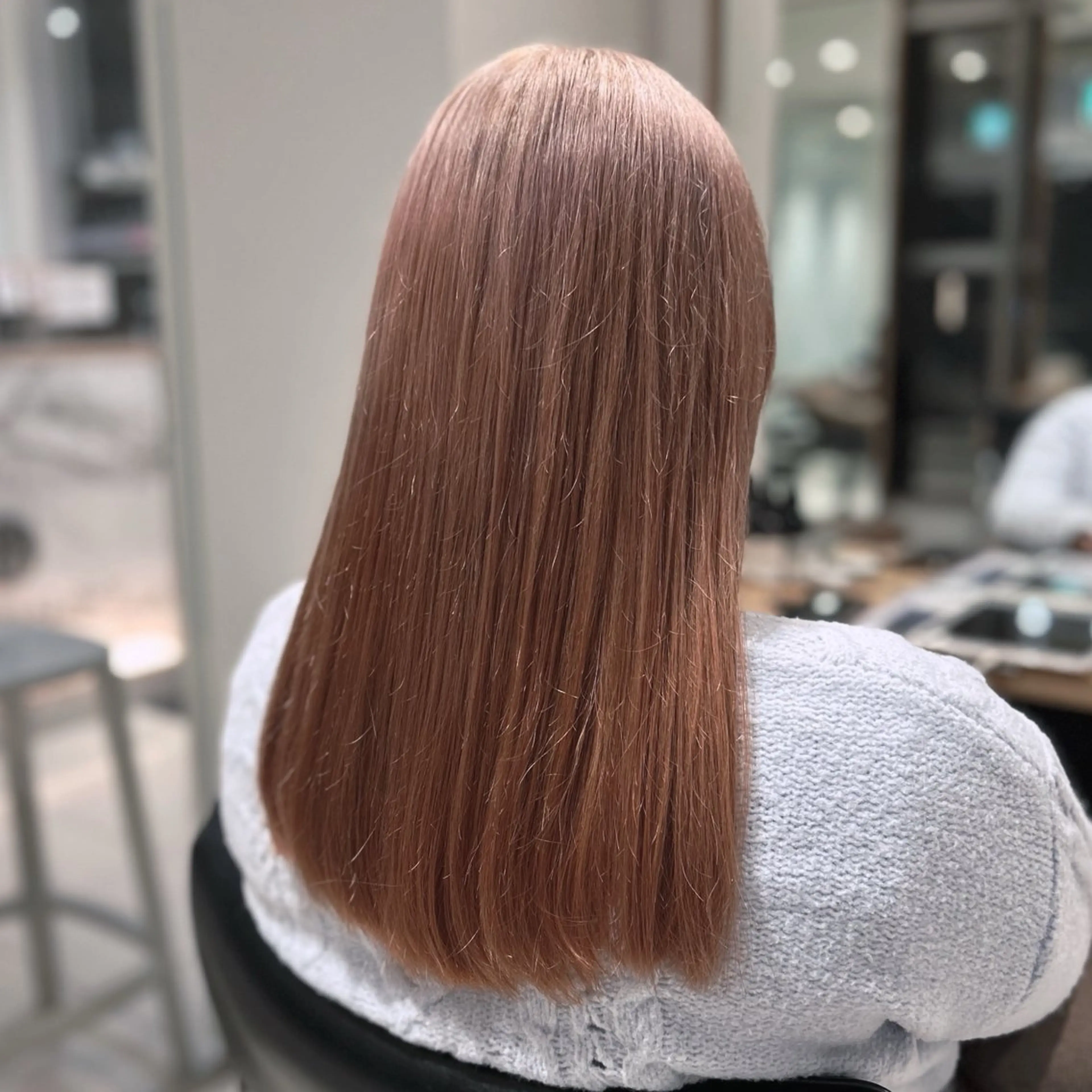 カラー ベージュカラー ミルクティーベージュ ヘアカラー ︎︎🌟韓国艶カラー ︎🌟璃奈 (ﾘﾅ)のヘアスタイル