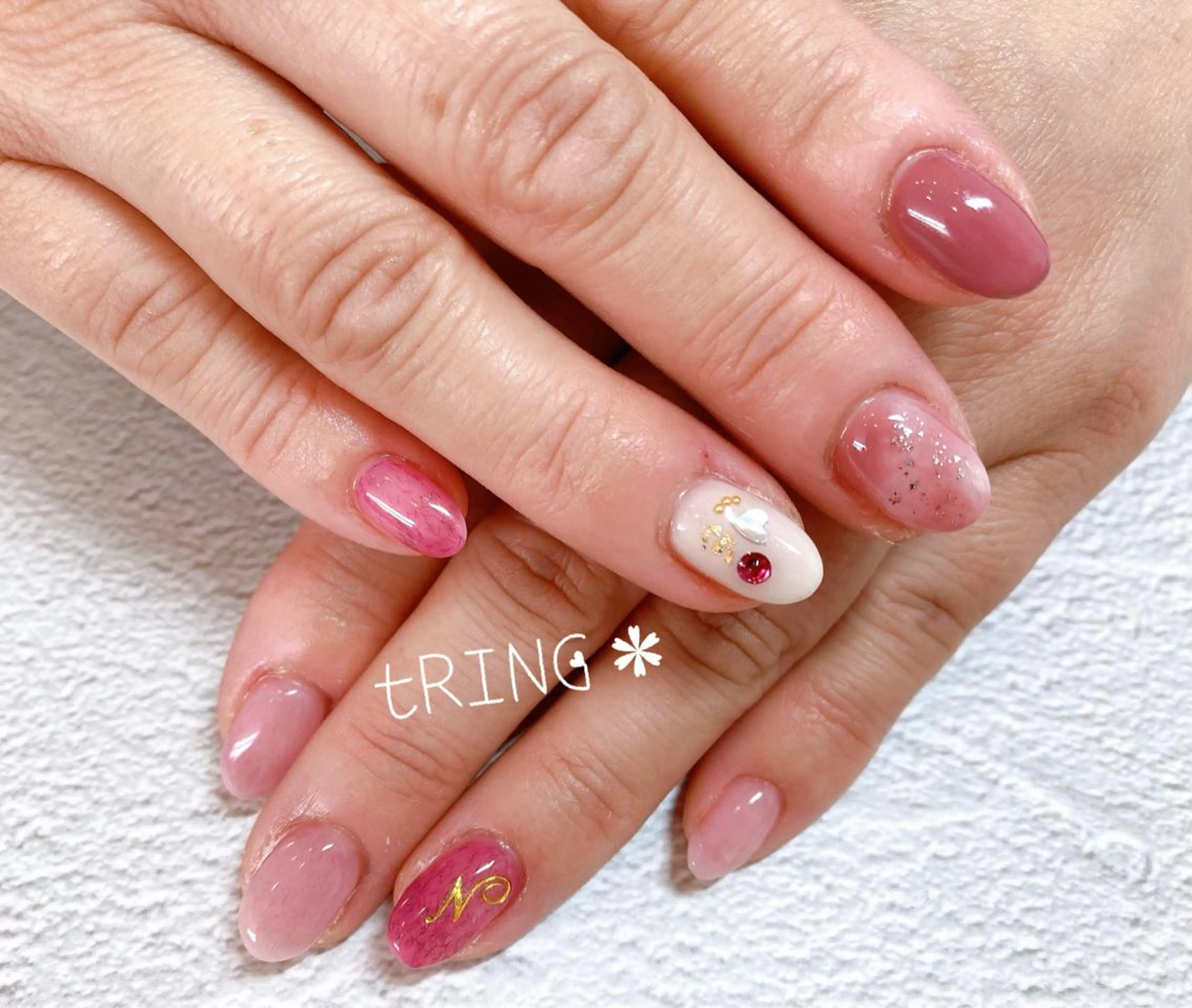 ネイル ハンドネイル tRING＊ しいの木台のネイルデザイン