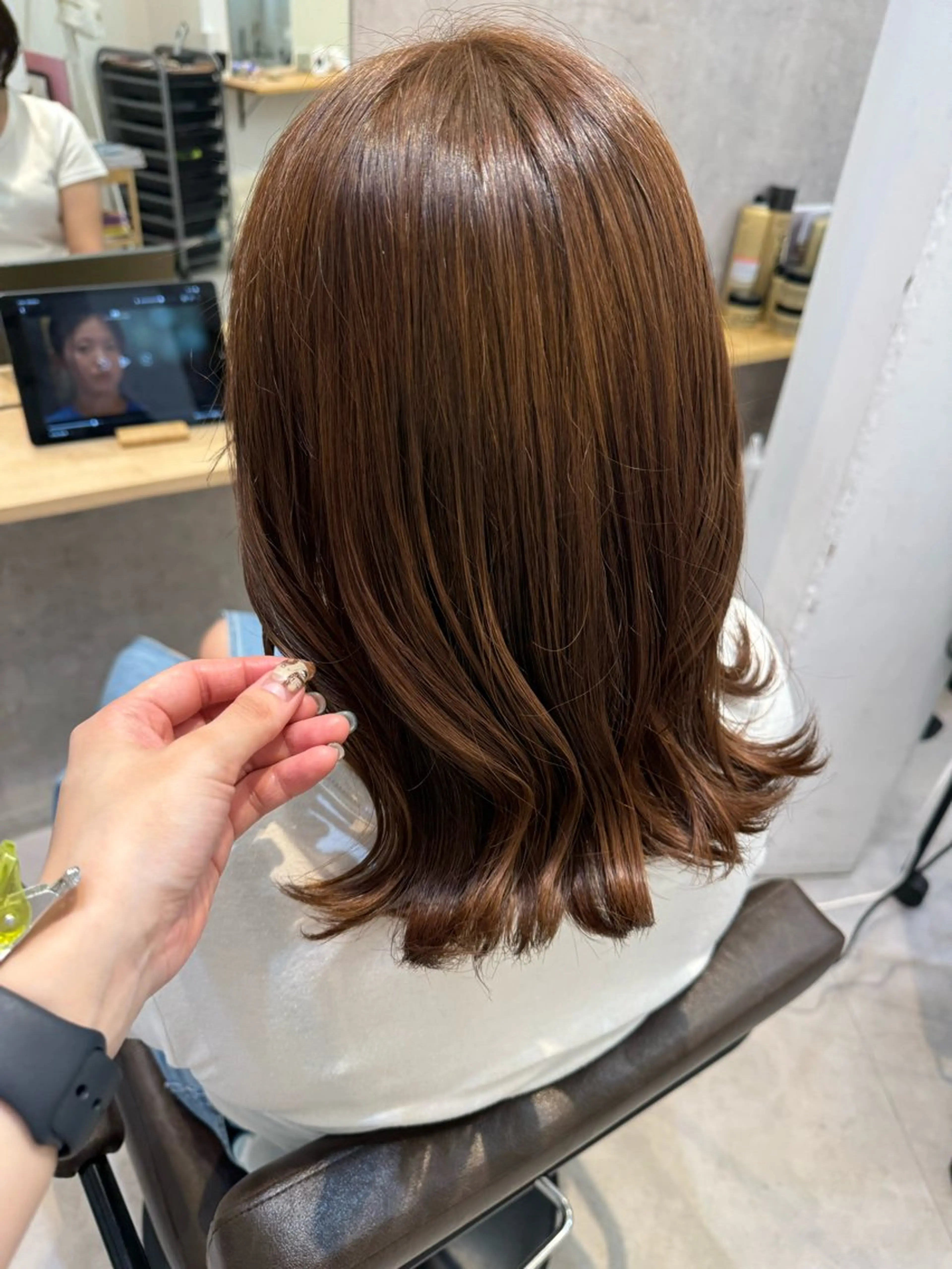 ミディアム カラー ベージュカラー ブリーチ ブリーチなしカラー トリートメント Dxxxx III所属・女性目線の大人 メンズ*Ayakaのヘアスタイル