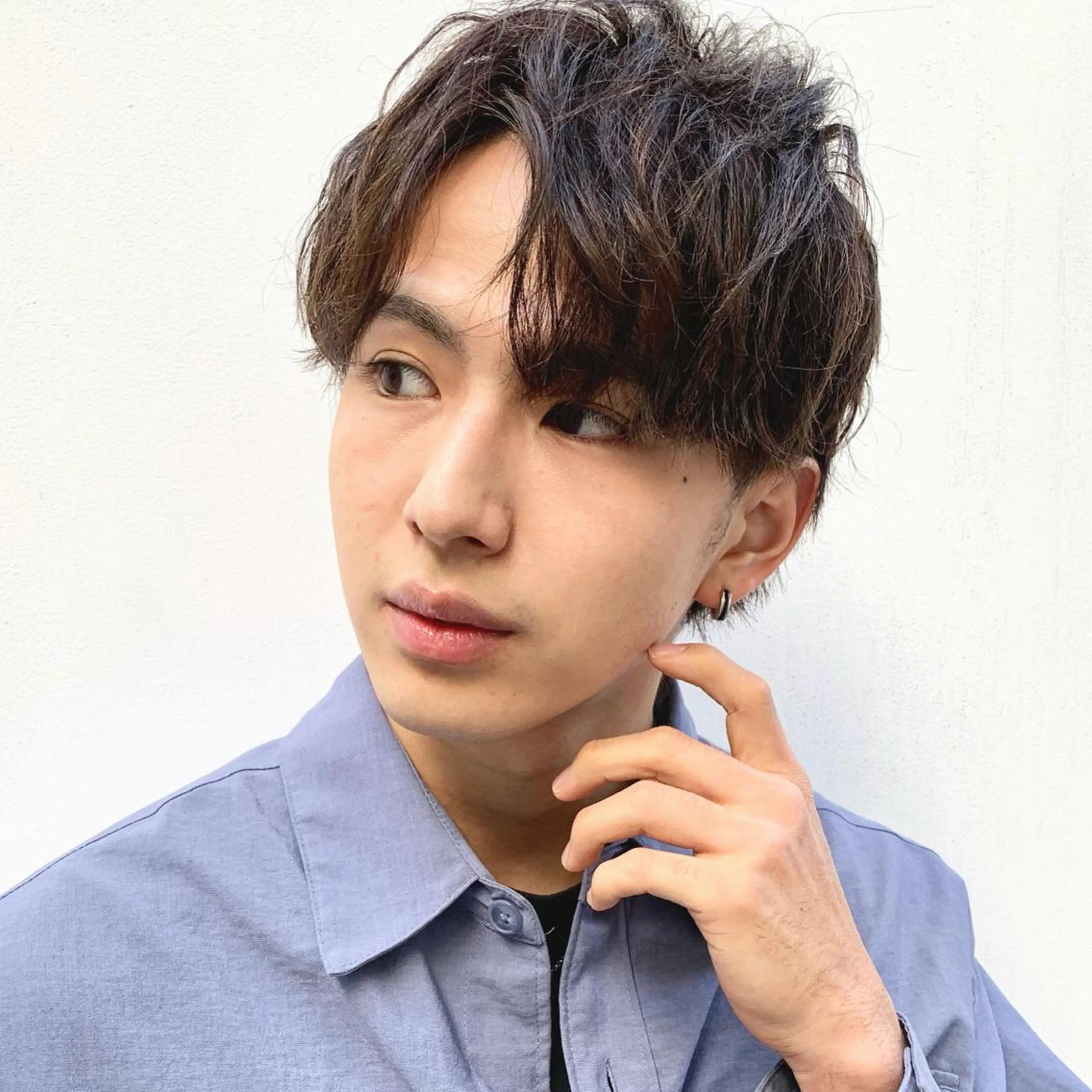 ショート パーマ メンズ センターパート メンズパーマ ニュアンスパーマ 丁寧なカウンセリング 🌿Chiemi🌿のヘアスタイル