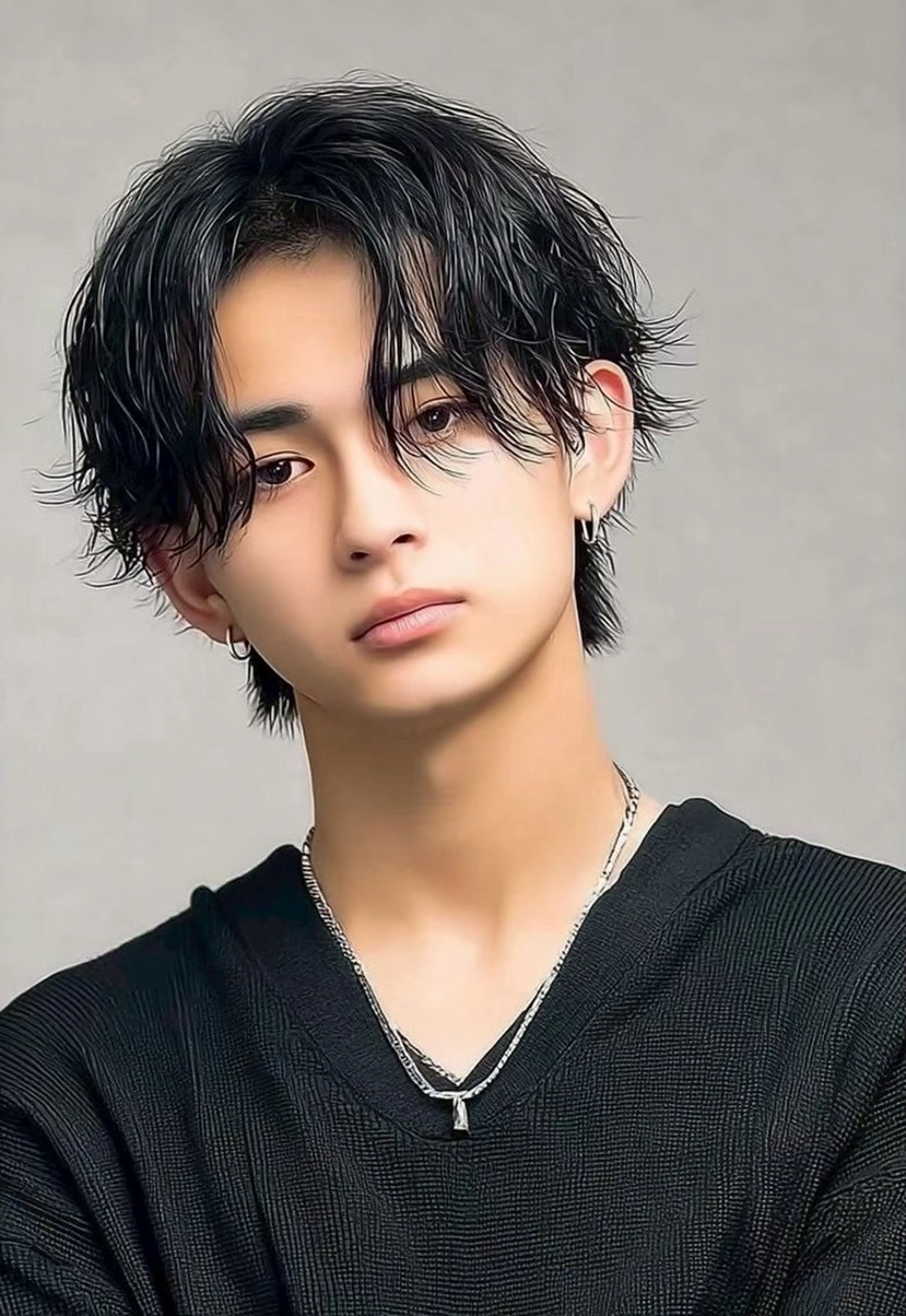 ミディアム パーマ メンズ カット パーマ 💎透明感/韓国/ レイヤー/泉亮介💎のヘアスタイル