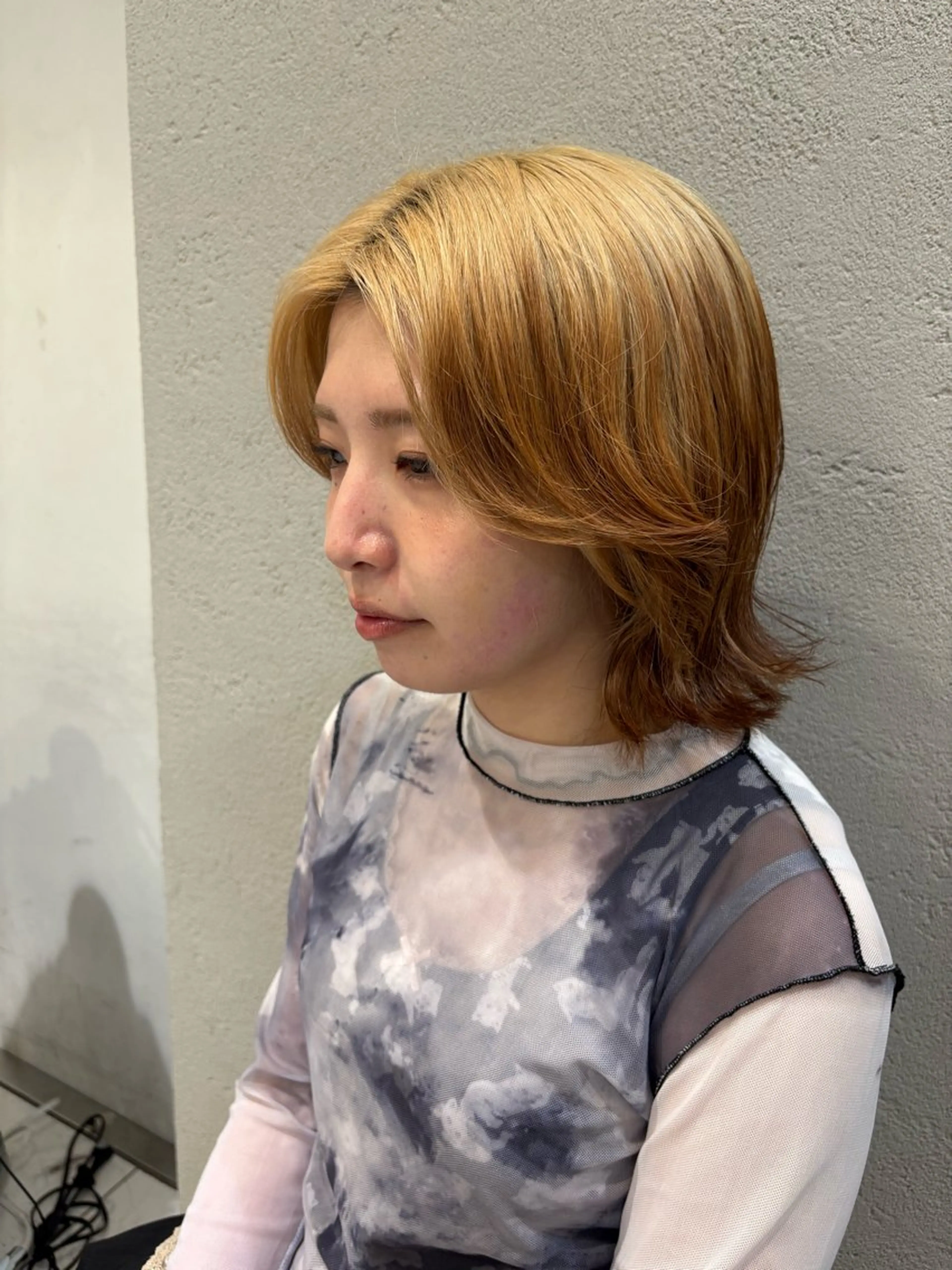 ミディアム ヘアアレンジ 韓国風ヘア 外ハネヘア ヘアセット shizuki🌙 /ヘアカラーのヘアスタイル