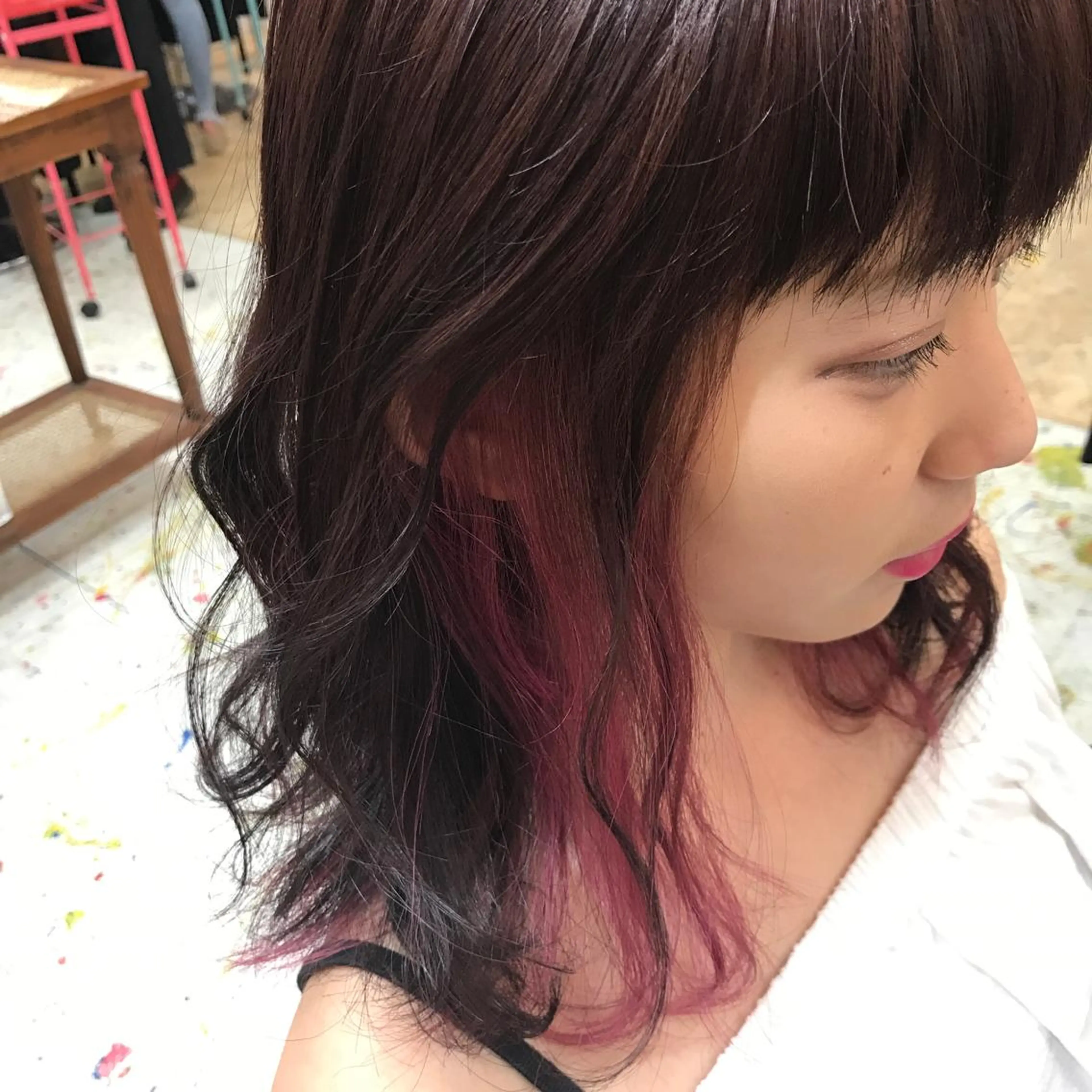 ミディアム カラー 💘カラー人気Ｎｏ. １💘SAYAのヘアスタイル