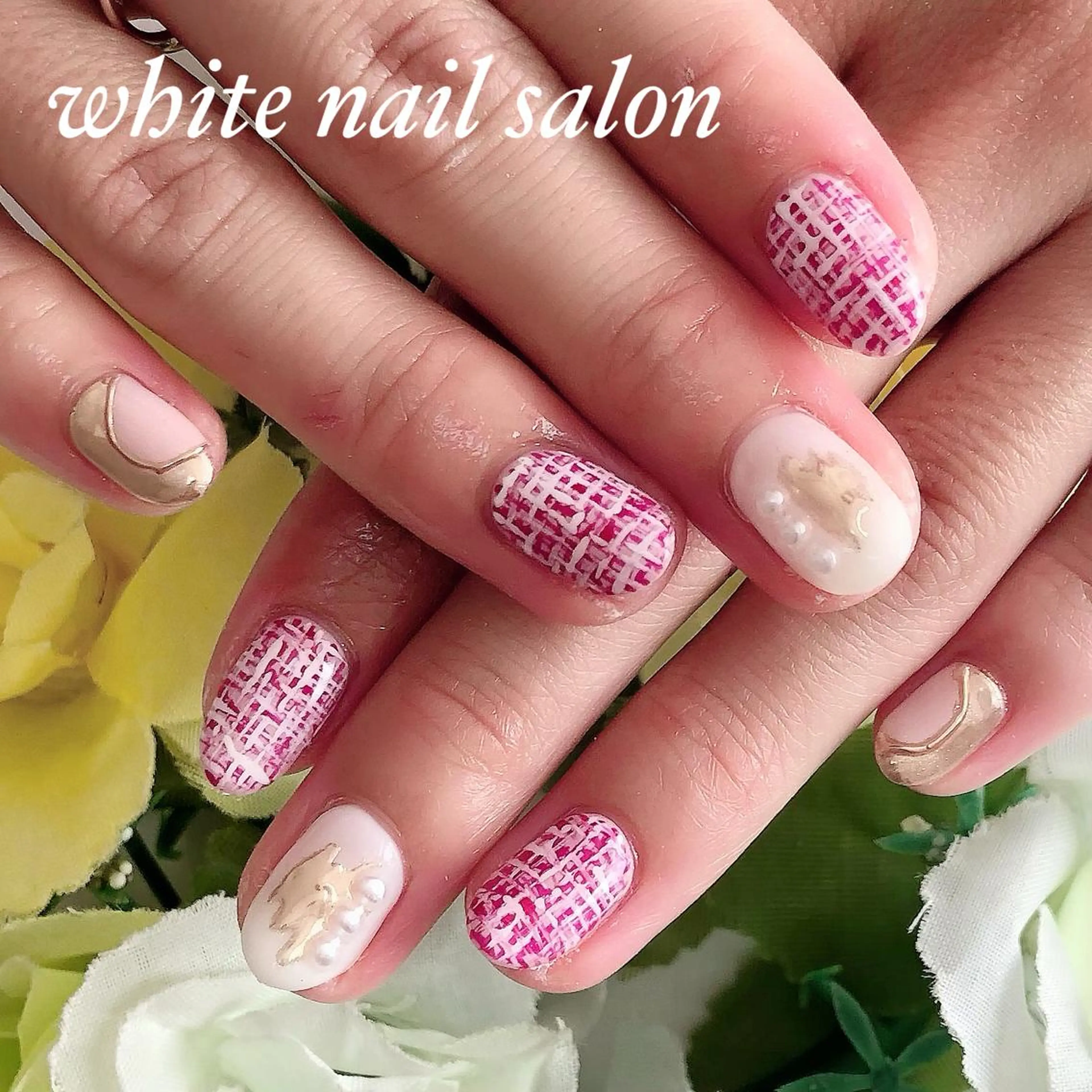 ネイル アートネイル フレンチネイル ジェルネイル ハードジェル 持ち込み ハンドネイル white nail salonのネイルデザイン