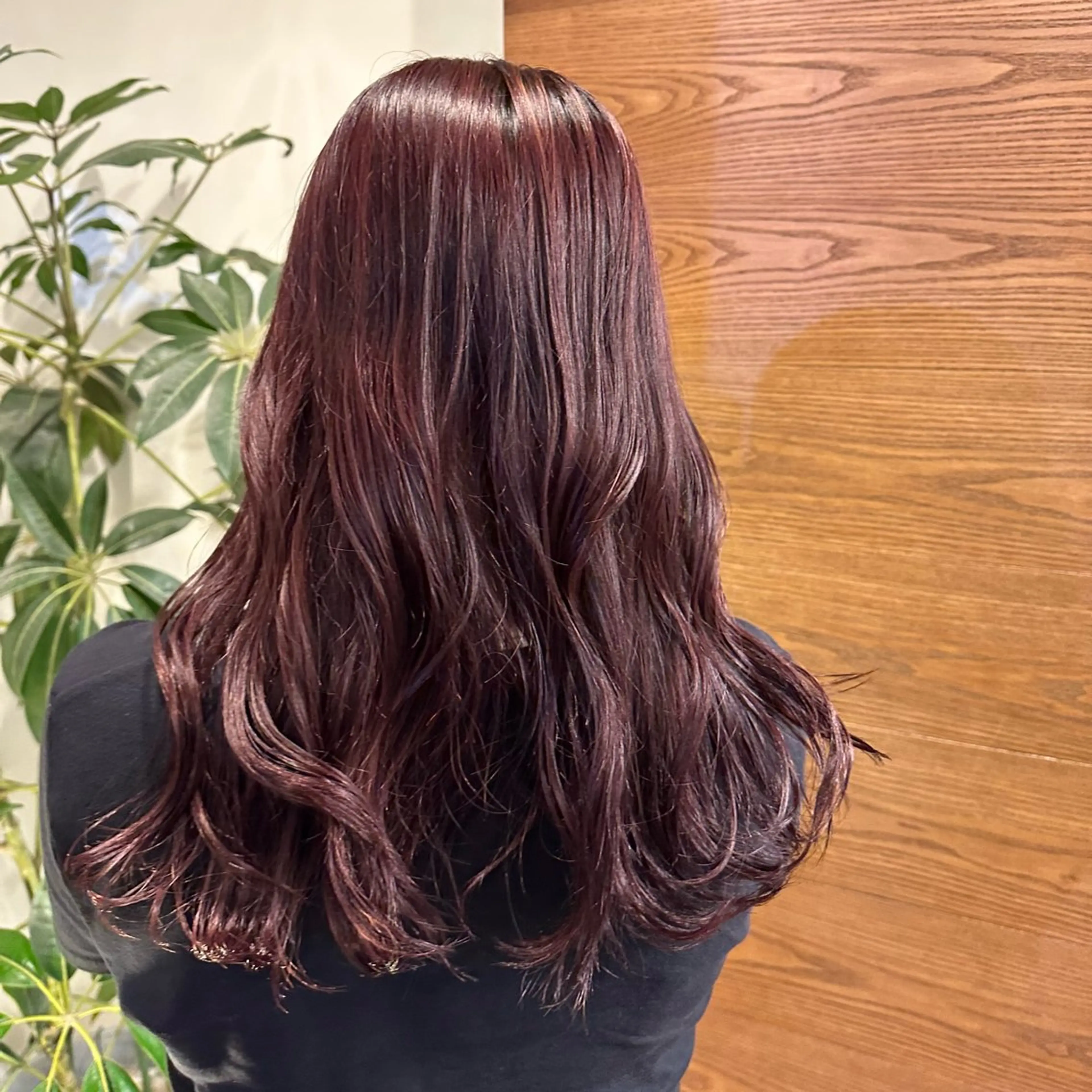 セミロング ヘアカラー momo 札幌美容師のヘアスタイル