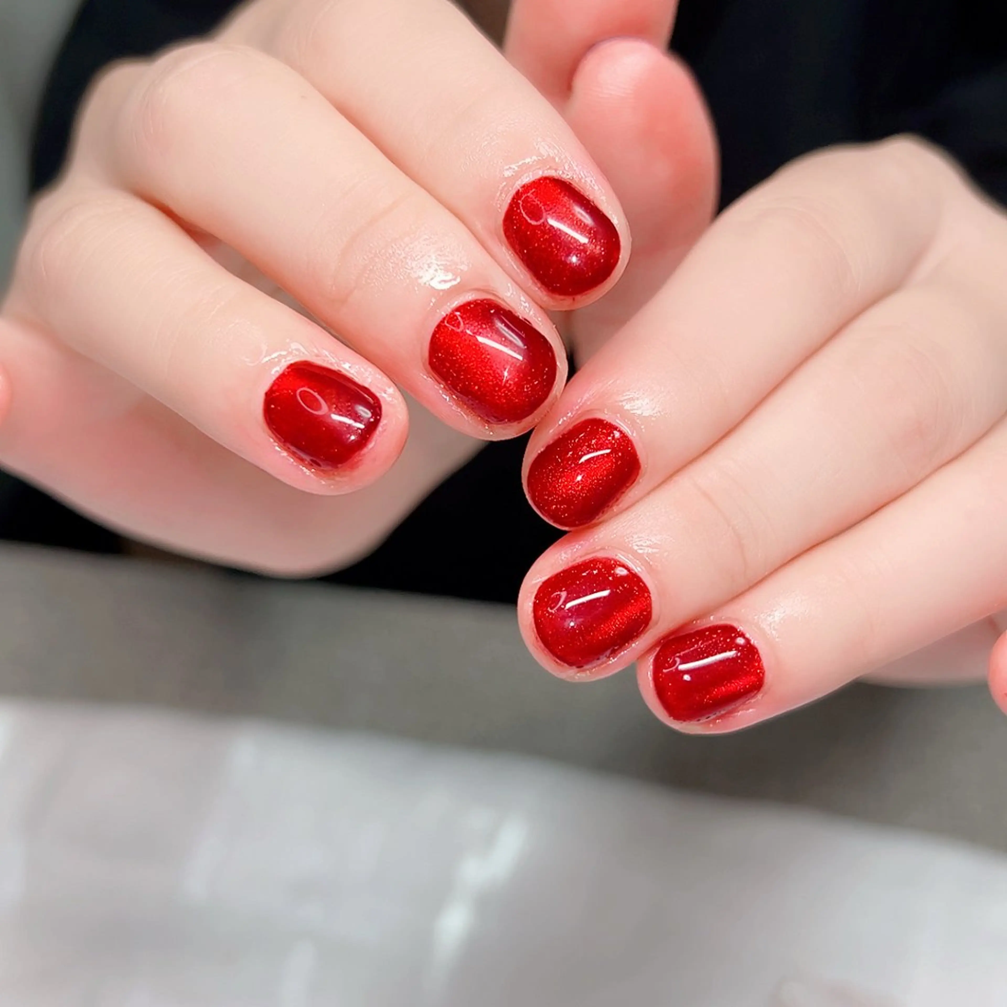 ネイル アートネイル フレンチネイル ジェルネイル マグネットネイル マグネットフレンチ Cute Tips nailのネイルデザイン