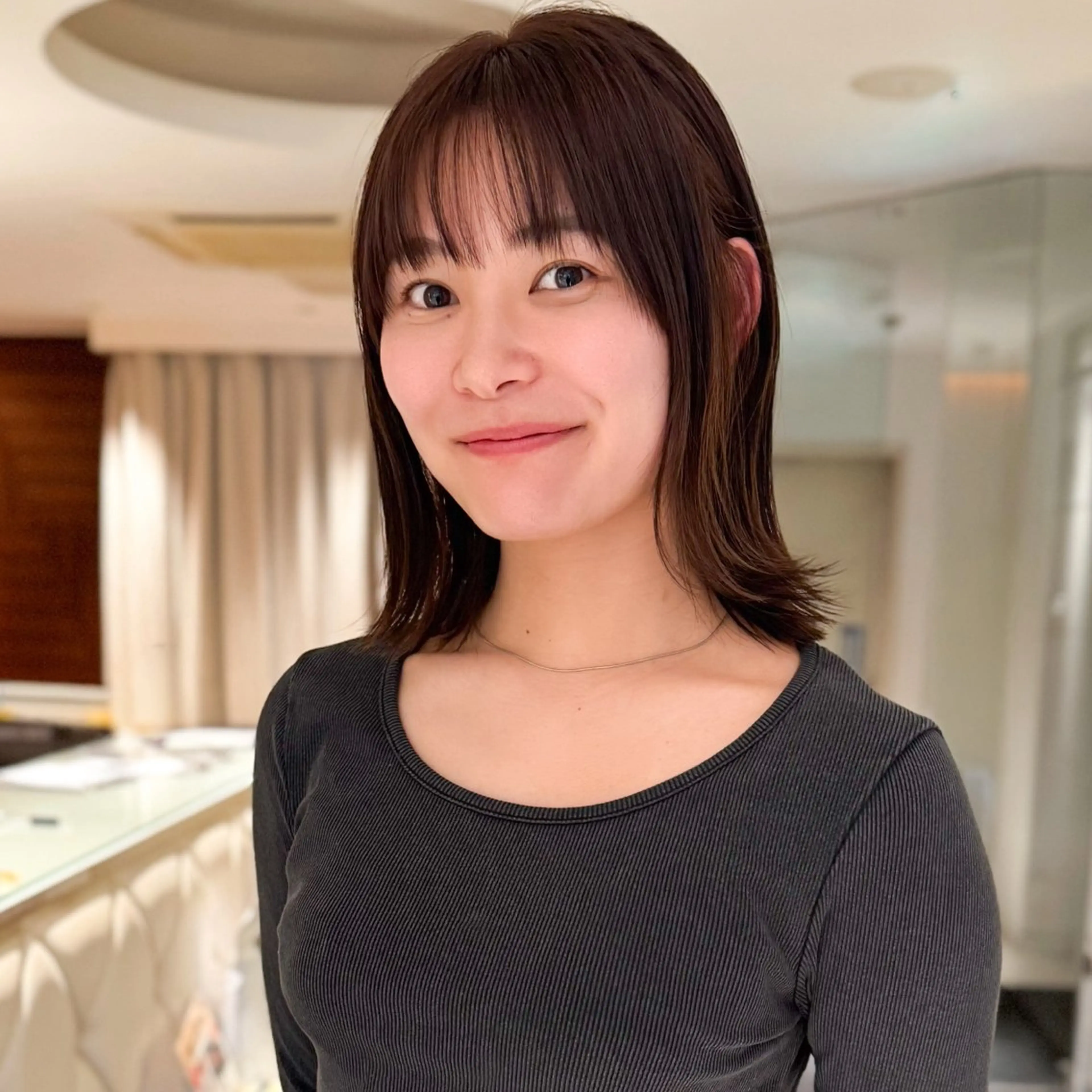 ミディアム ボブレイヤー ボブ レイヤーカット モデル募集/山田蓮/ レイヤーボブのヘアスタイル