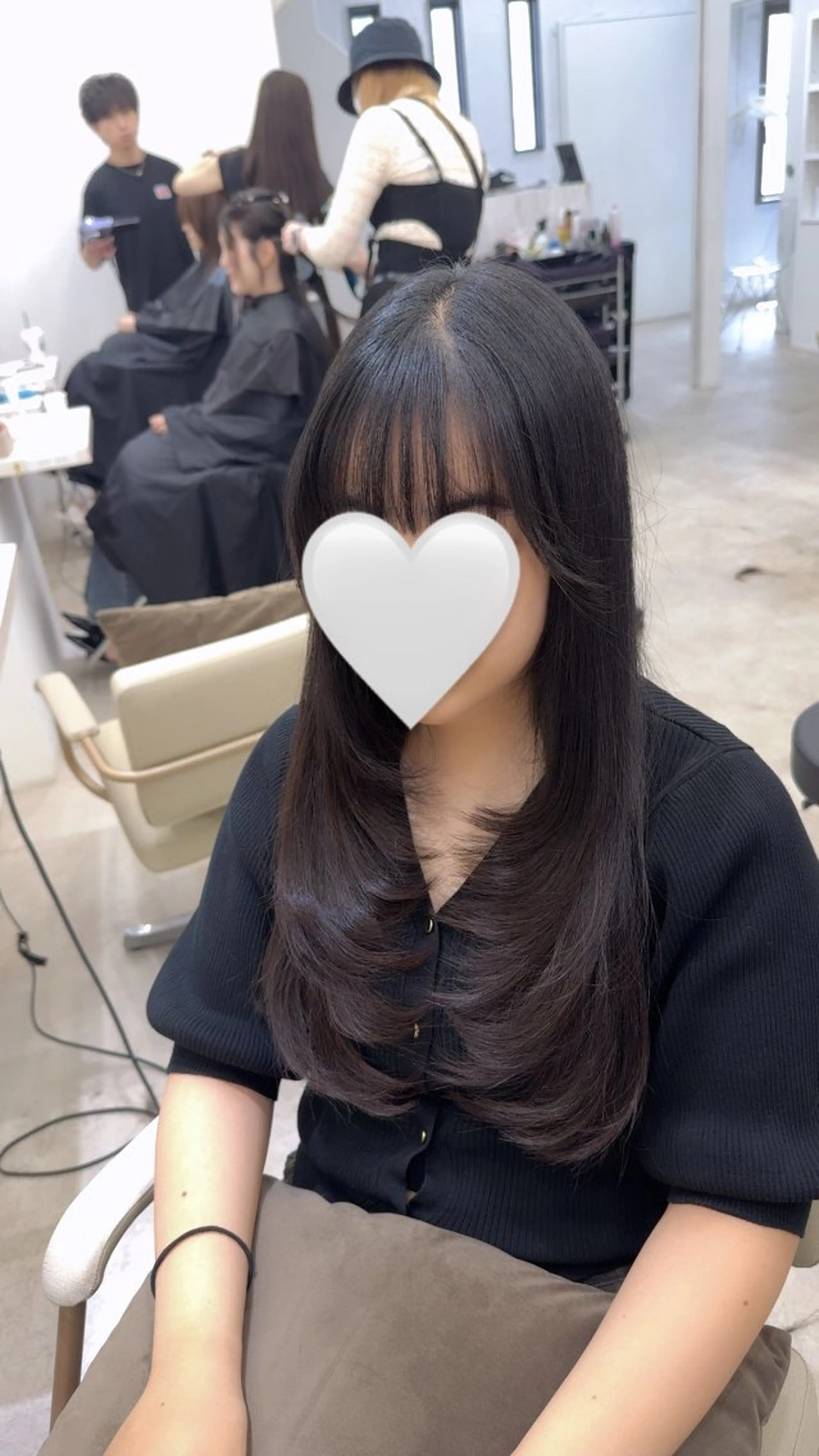 ロング レイヤーカット カット ヘアカラー 縮毛矯正 トリートメント 韓国風cut/ 縮毛矯正/正岡幹康のヘアスタイル