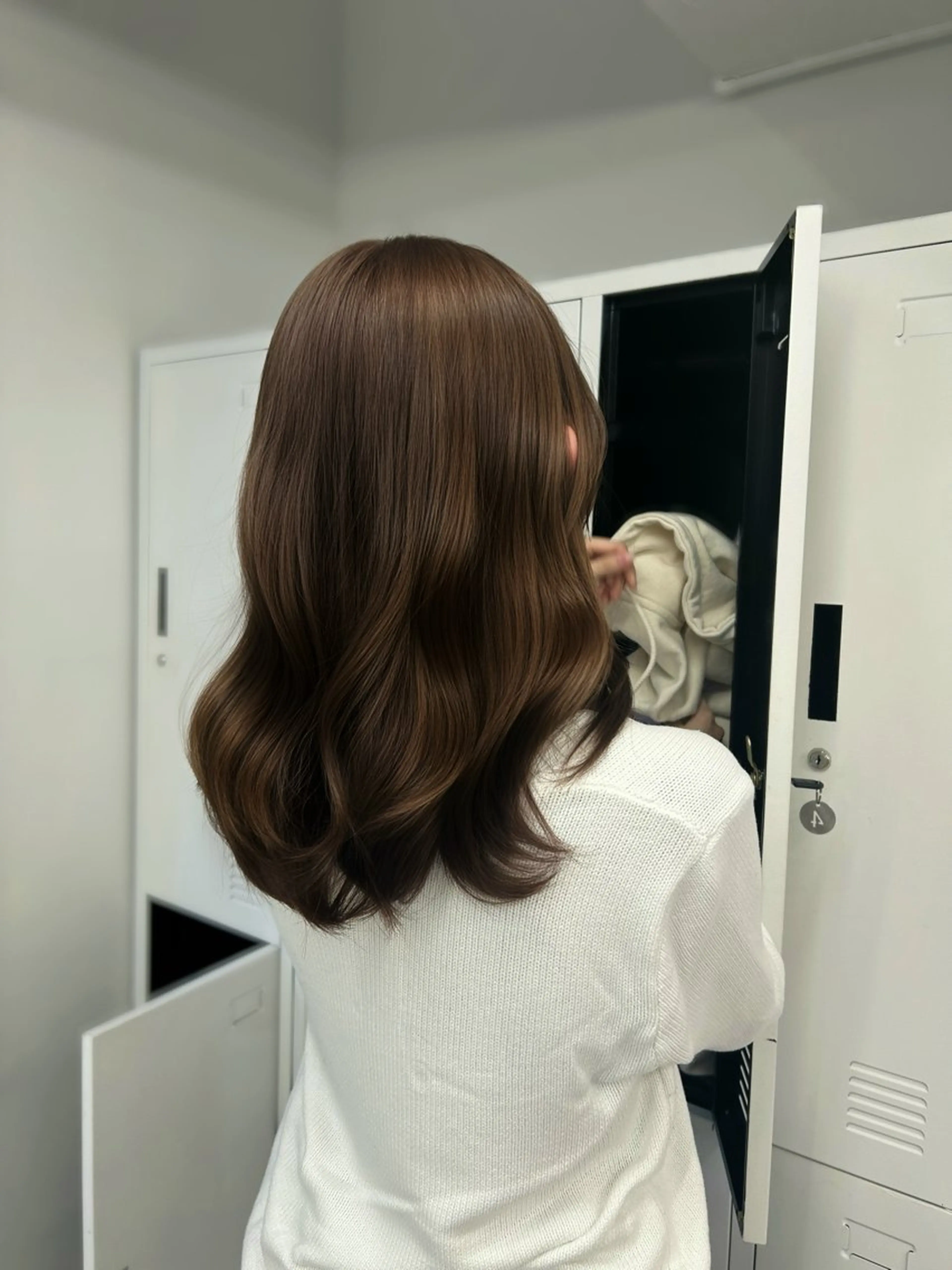 ミディアム カラー ベージュカラー ブリーチ ブラウンカラー ブラウンベージュ チョコレートブラウン ヘアカラー PELE所属・愛されミルクティー 💍🎀yuiのヘアスタイル