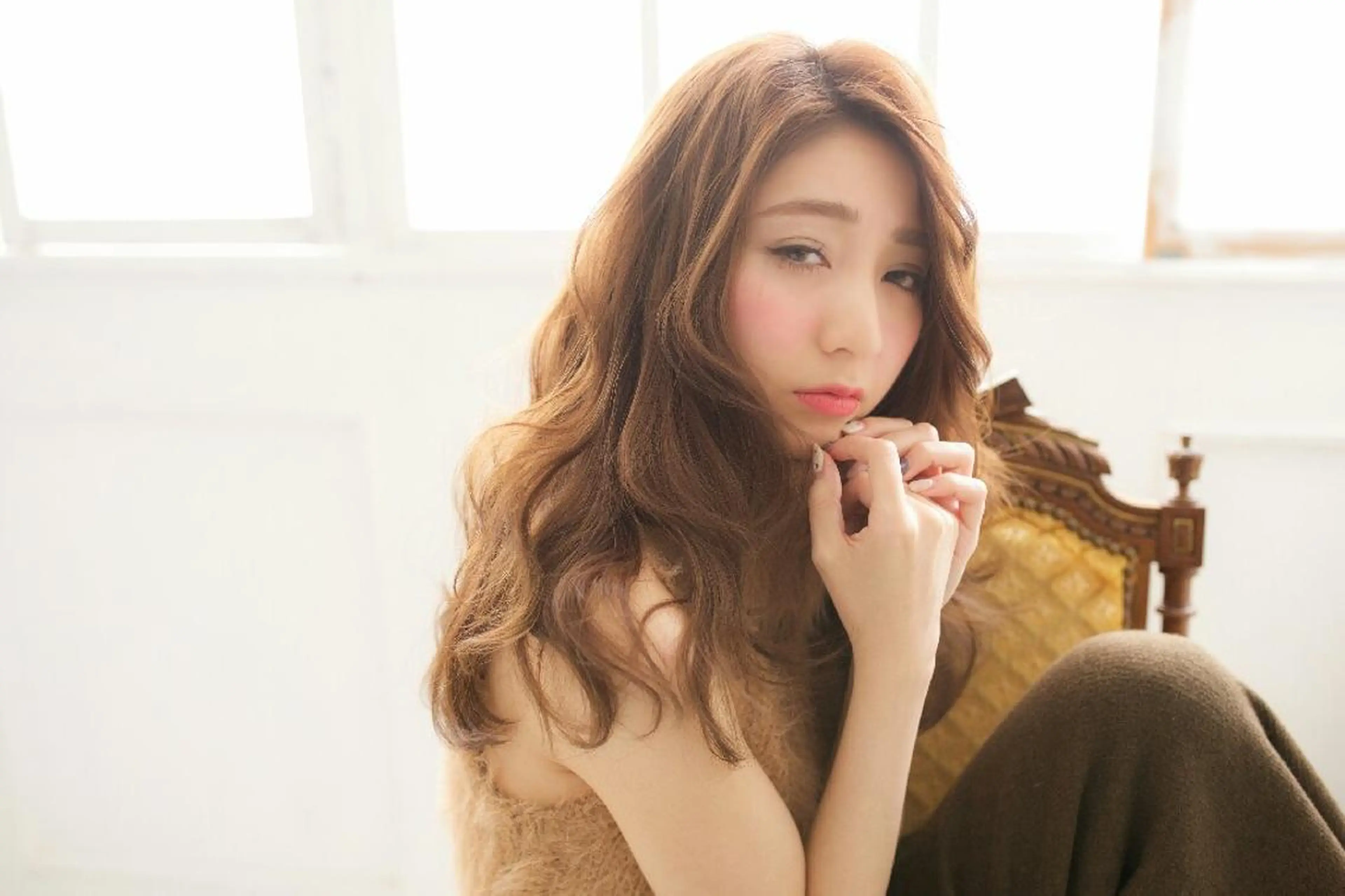 ミディアム カラー belta 姫路山吹 カラーモデル募集のヘアスタイル