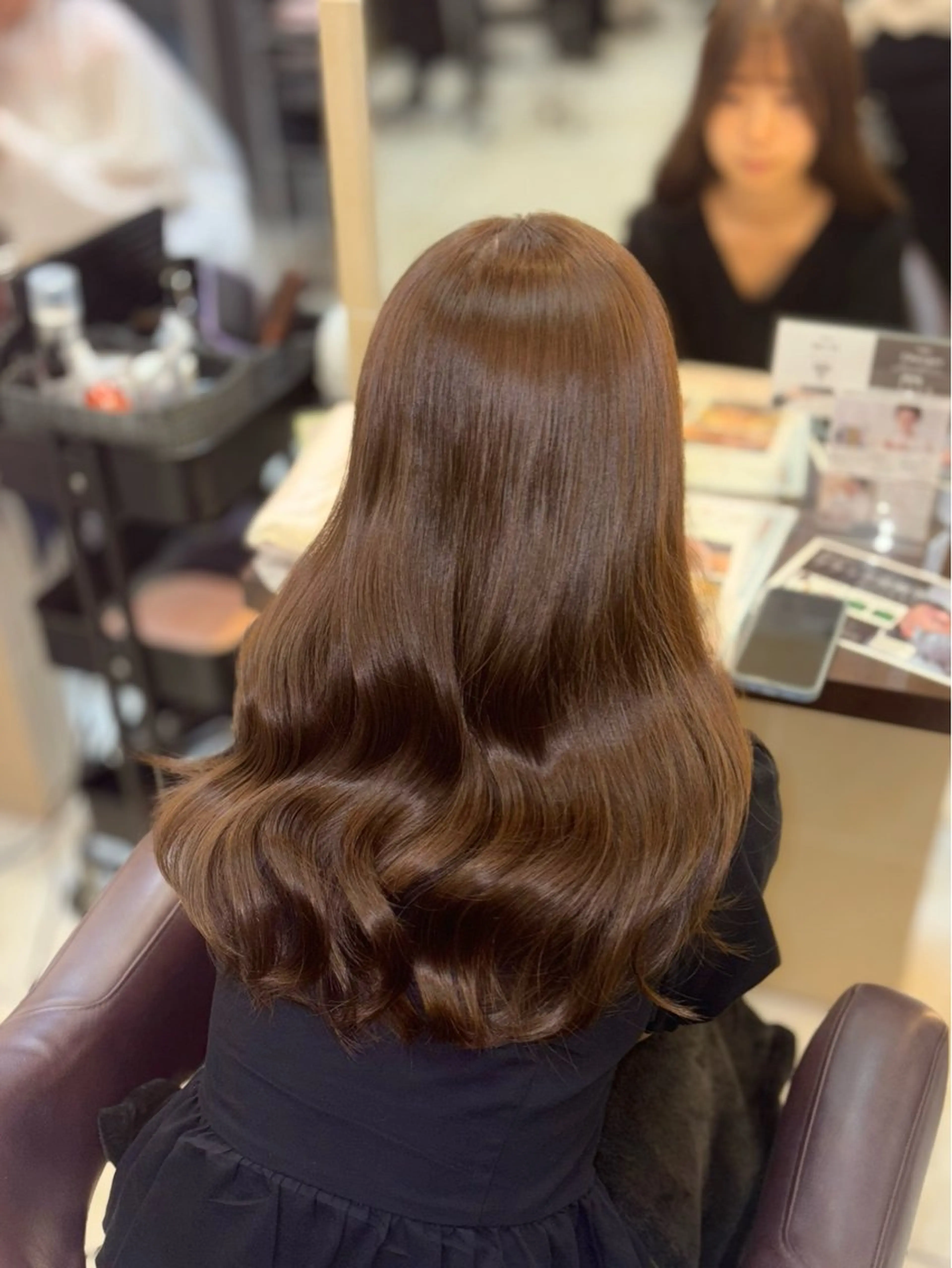 ロング カット ヘアカラー トリートメント 🎀透明感カラー 🐈ナズナのヘアスタイル