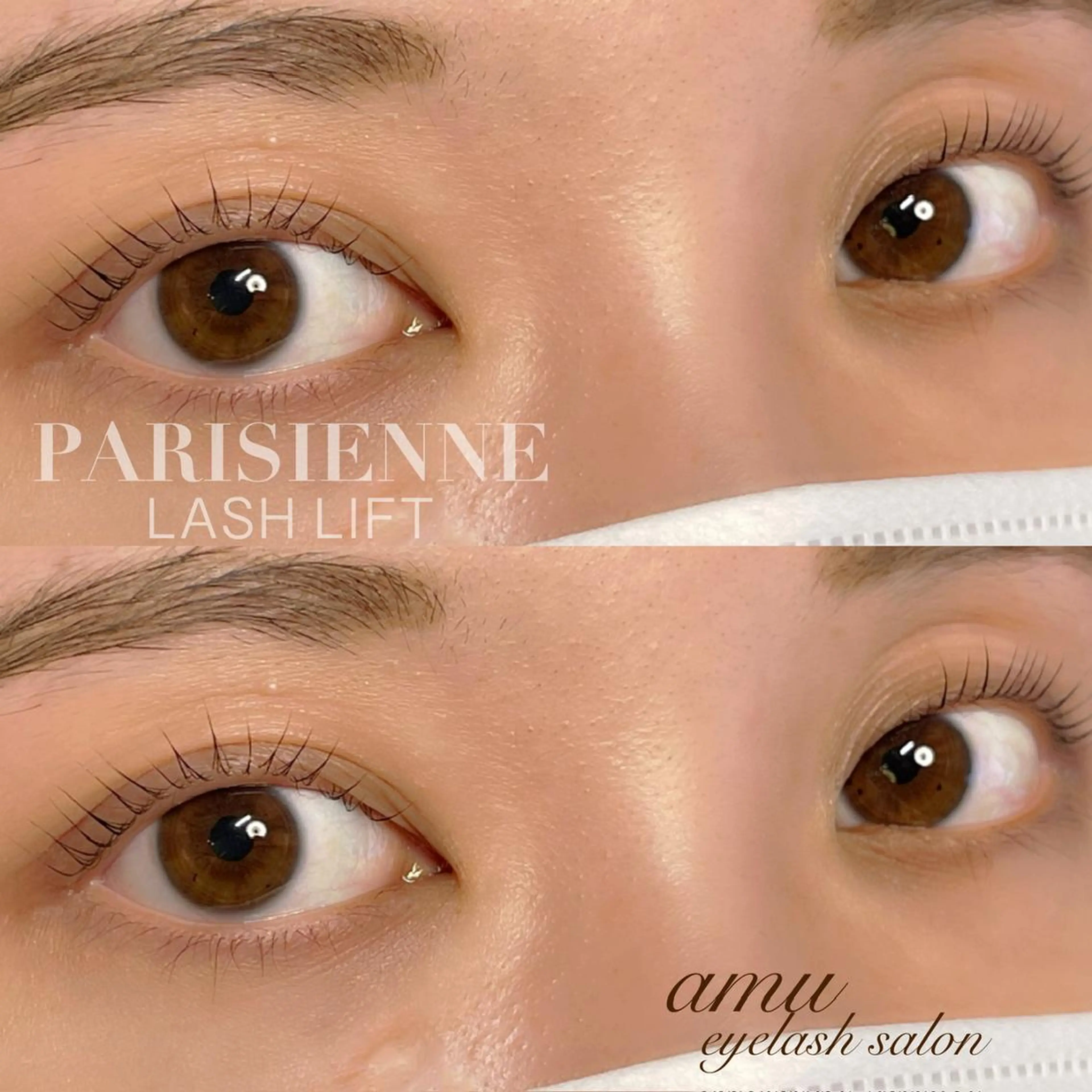 マツエク・マツパ パリジェンヌラッシュリフト amu eyelashのマツエク・マツパデザイン