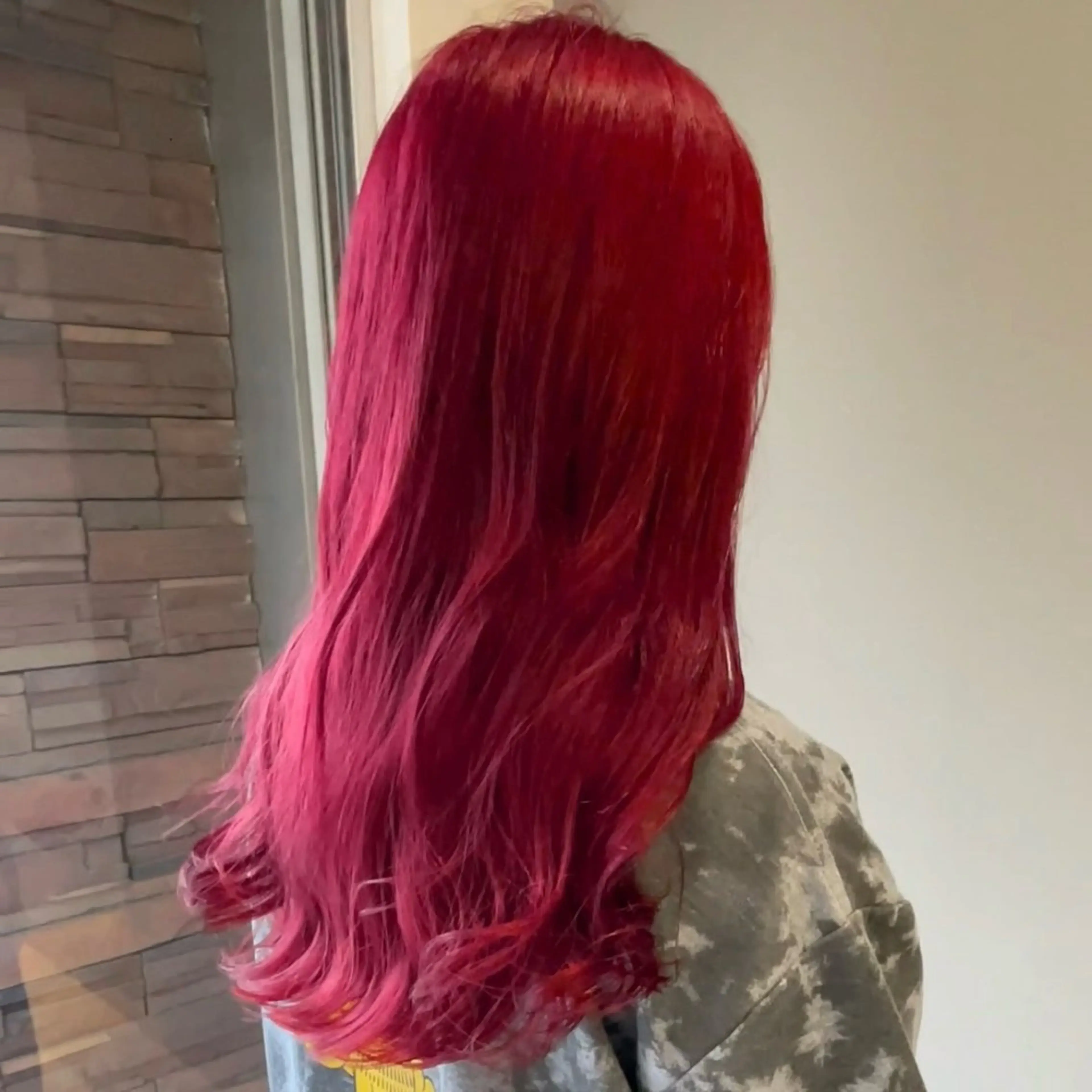 ロング カラー レッドカラー エマノン梅田茶屋町所属・✨艶髪ショート✨ 木場　裕由毅のヘアスタイル