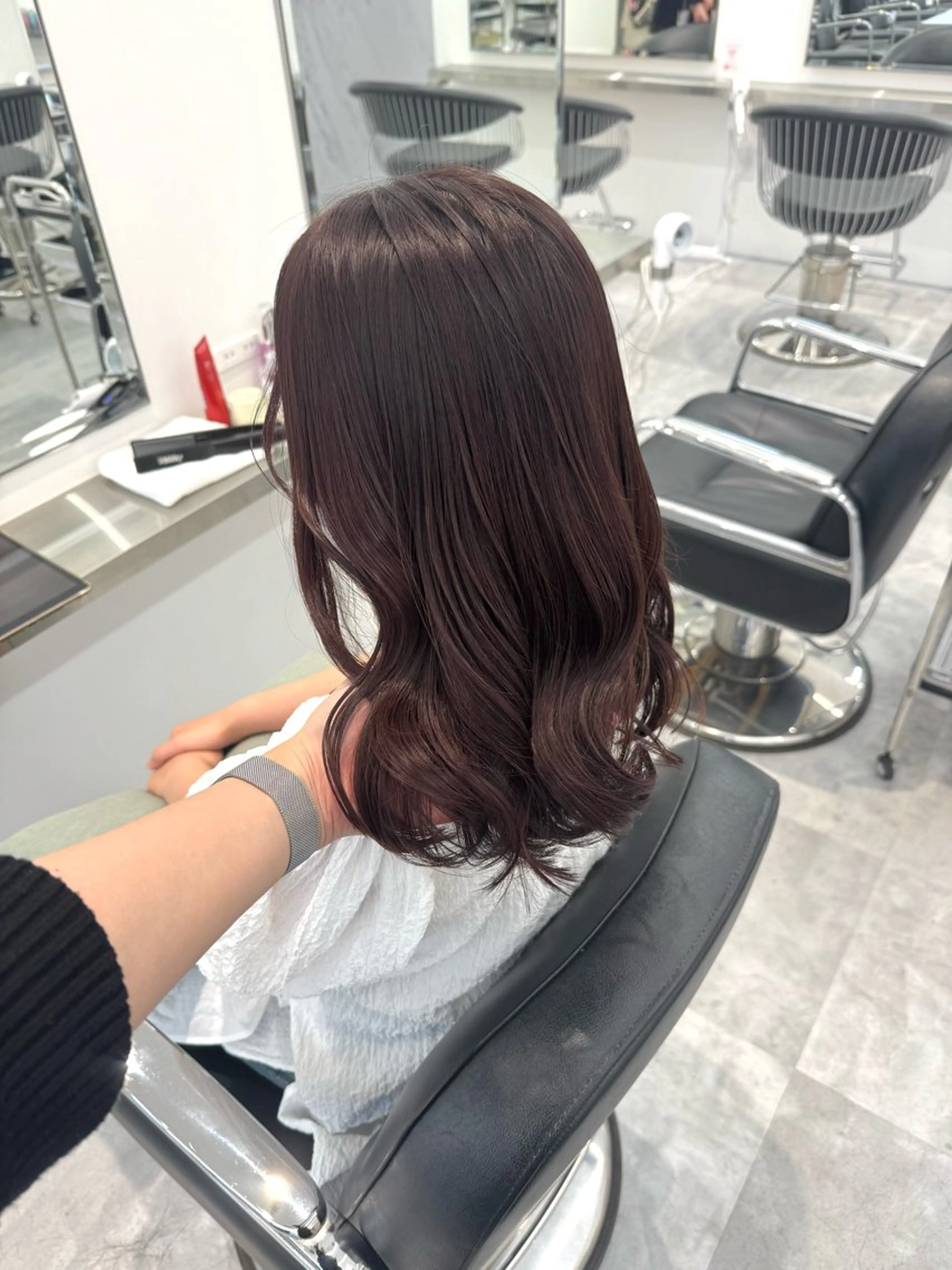 セミロング カラー ParveMix🍀 藤原愛未のヘアスタイル